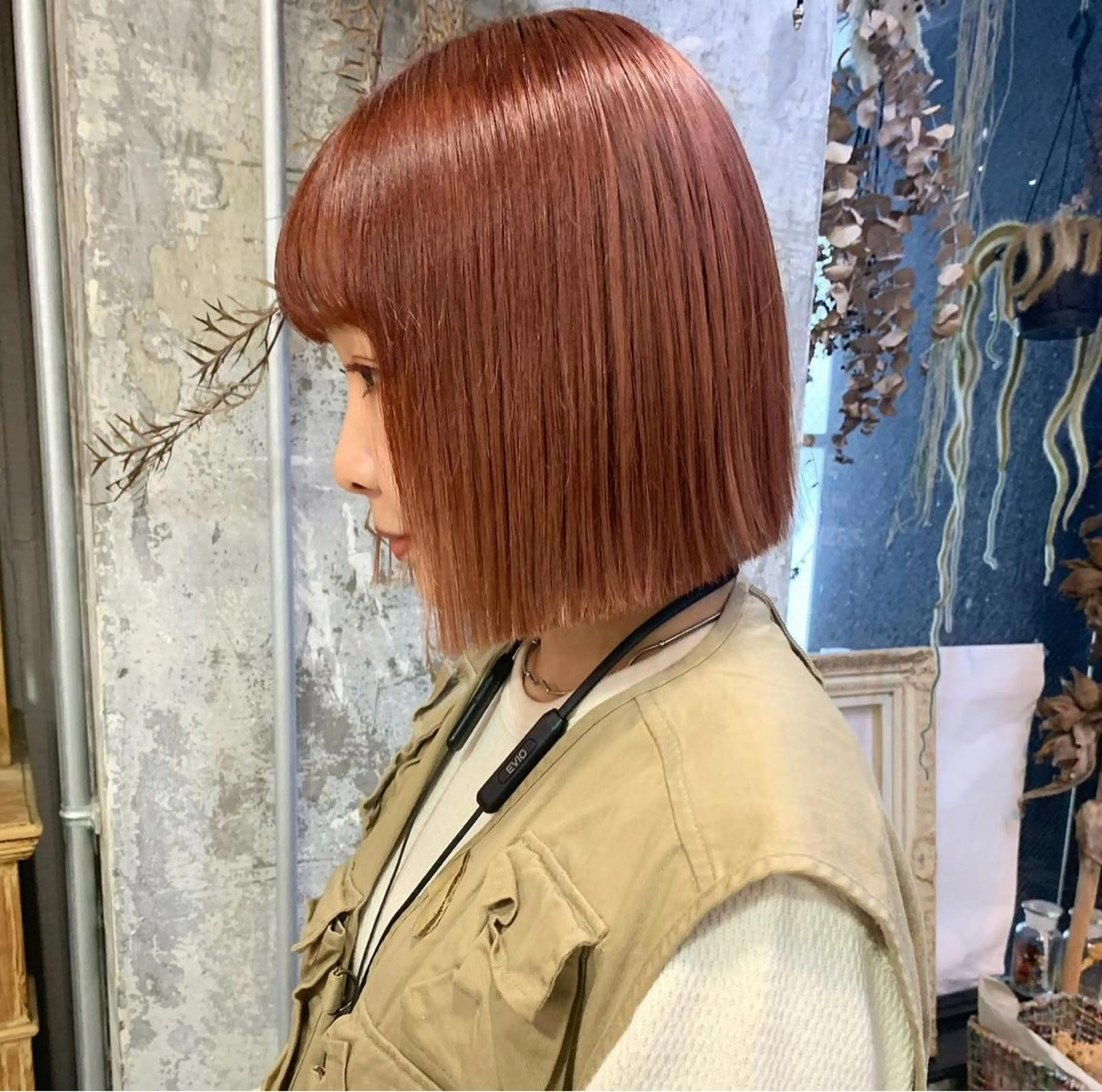 ショート カラー ヘアアレンジ ヘアカラー ハッシュレイヤー ༊*·˚ リナのヘアスタイル