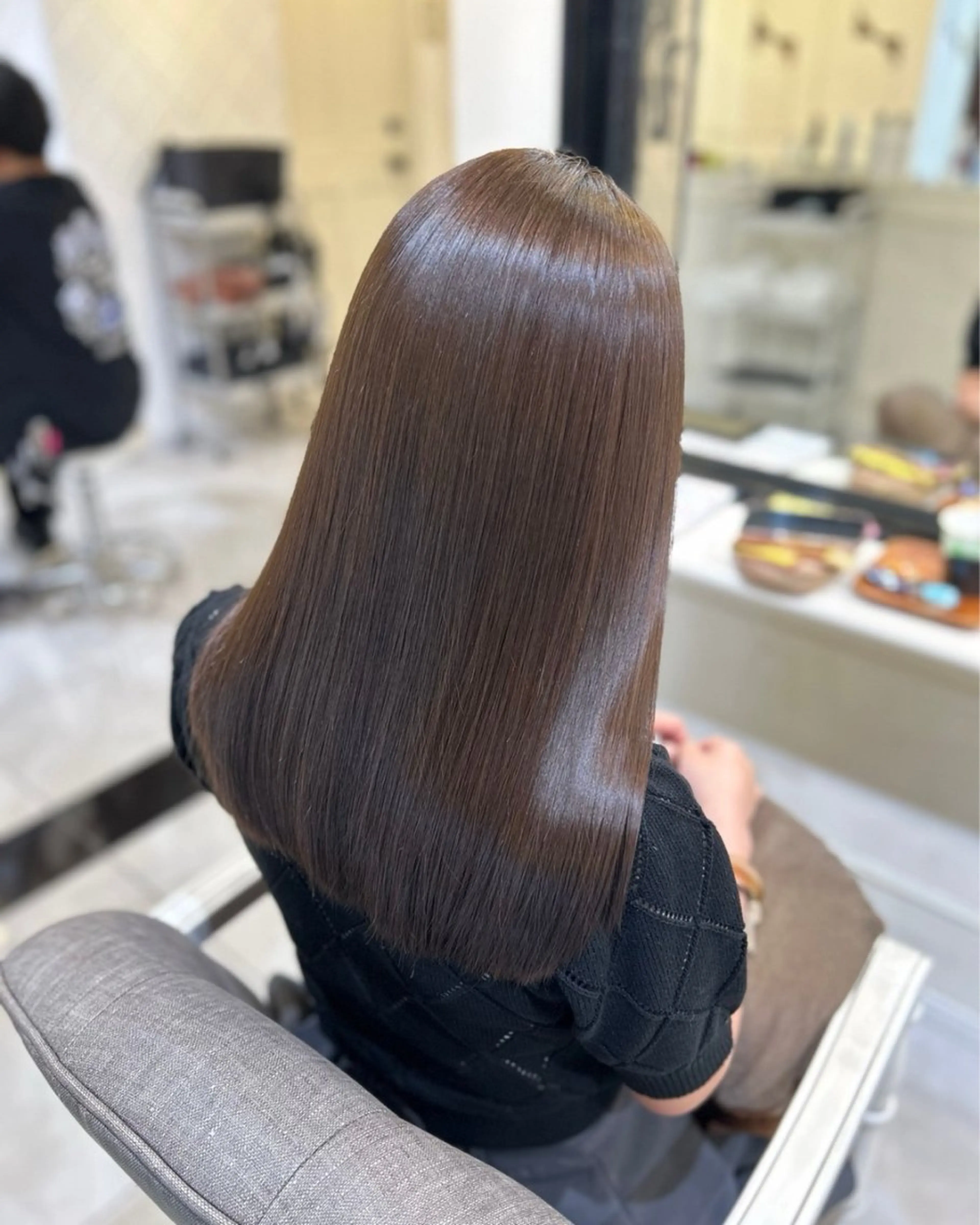 ロング パーマ 岡 龍太郎のヘアスタイル