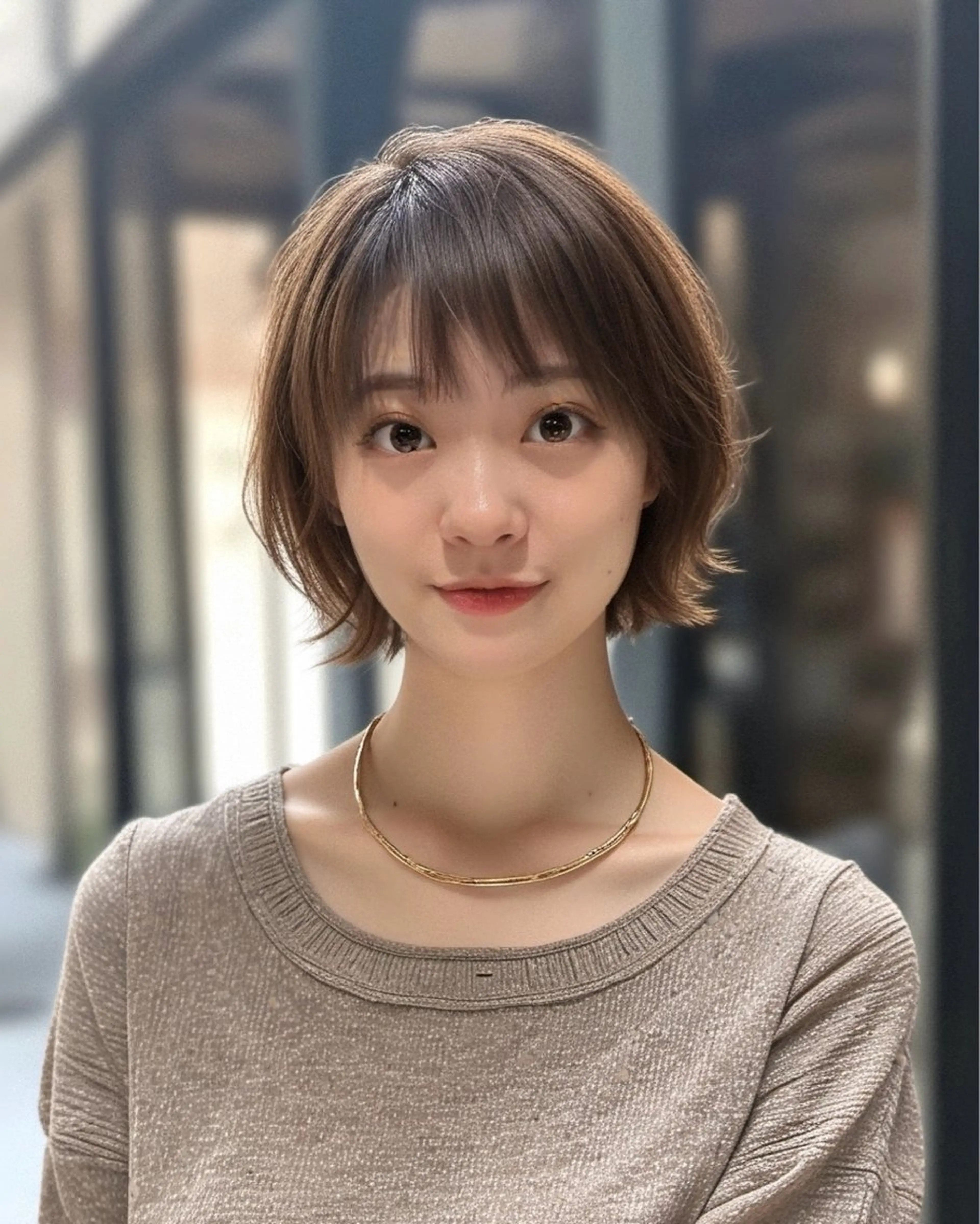 ショート カラー レイヤーカット カット トリートメント uhiyama shotarouのヘアスタイル