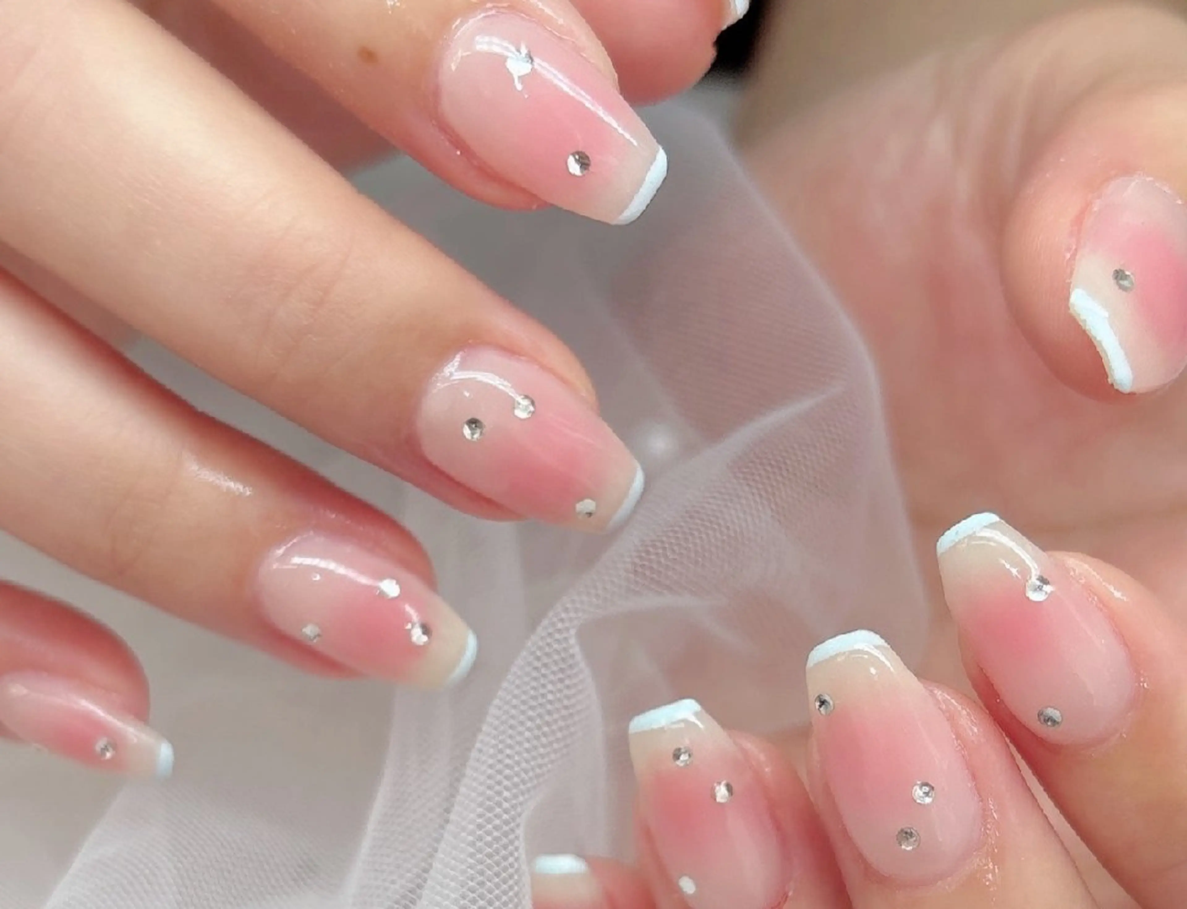 ネイル チークネイル フレンチネイル ワンホンネイル ハンドネイル ハンドケア 心斎橋Salon Epokkuのネイルデザイン