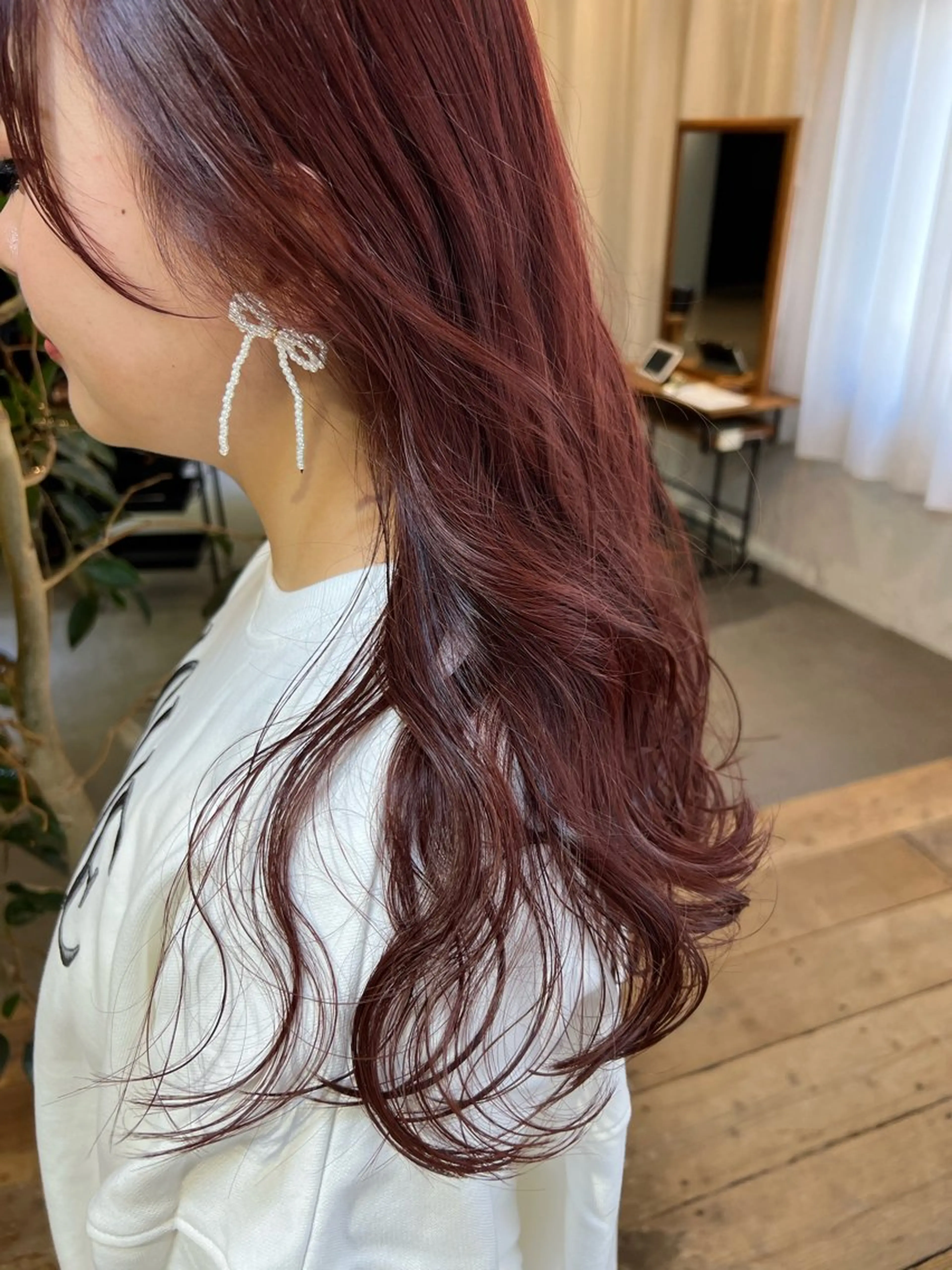 ロング カラー ピンクカラー カット ヘアカラー トリートメント ブリーチなしカラー 🌿‬脇黒丸 彩のヘアスタイル