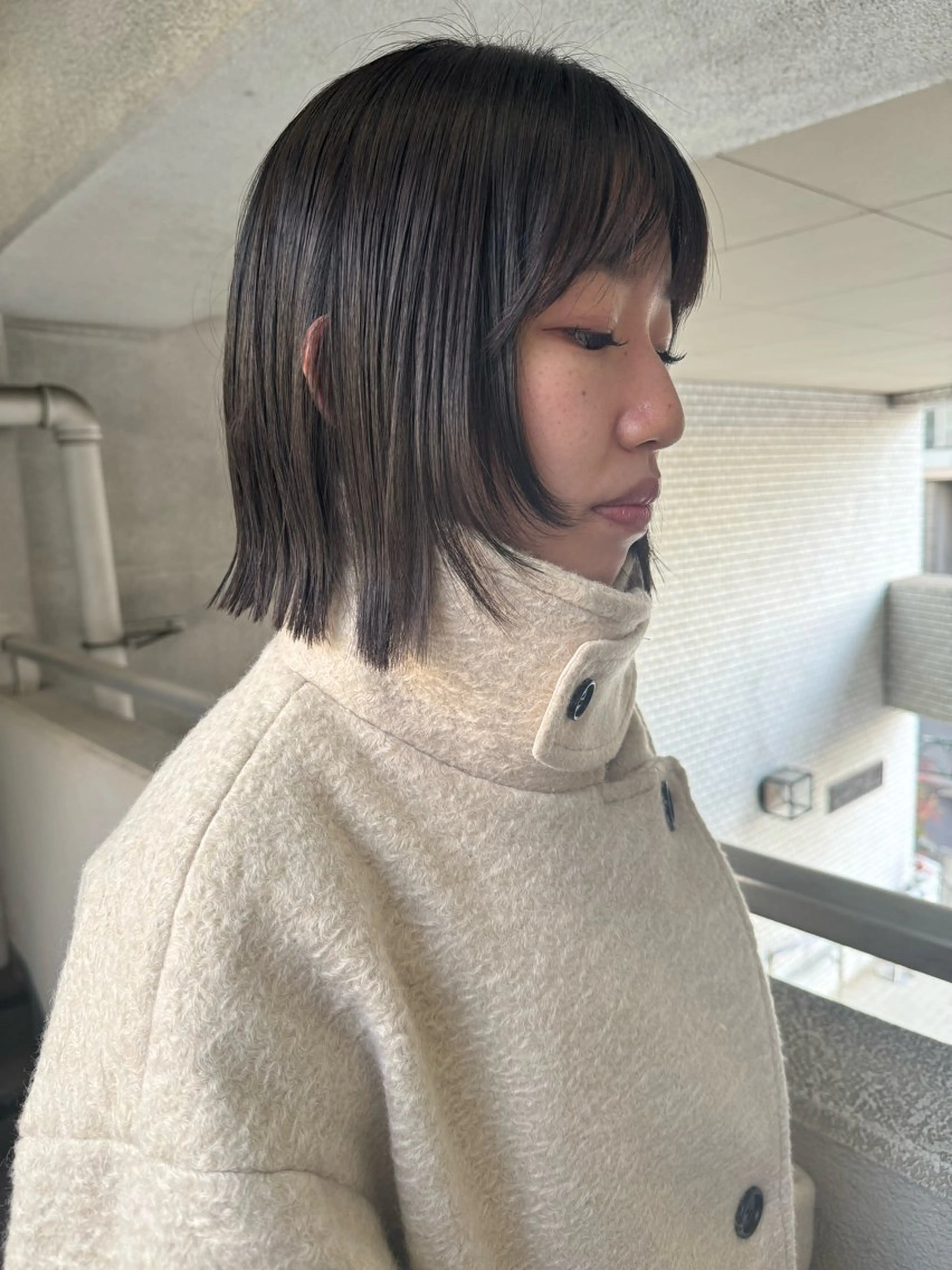 ミディアム カット ブリーチカラー🎀 韓国風/寺門美優のヘアスタイル