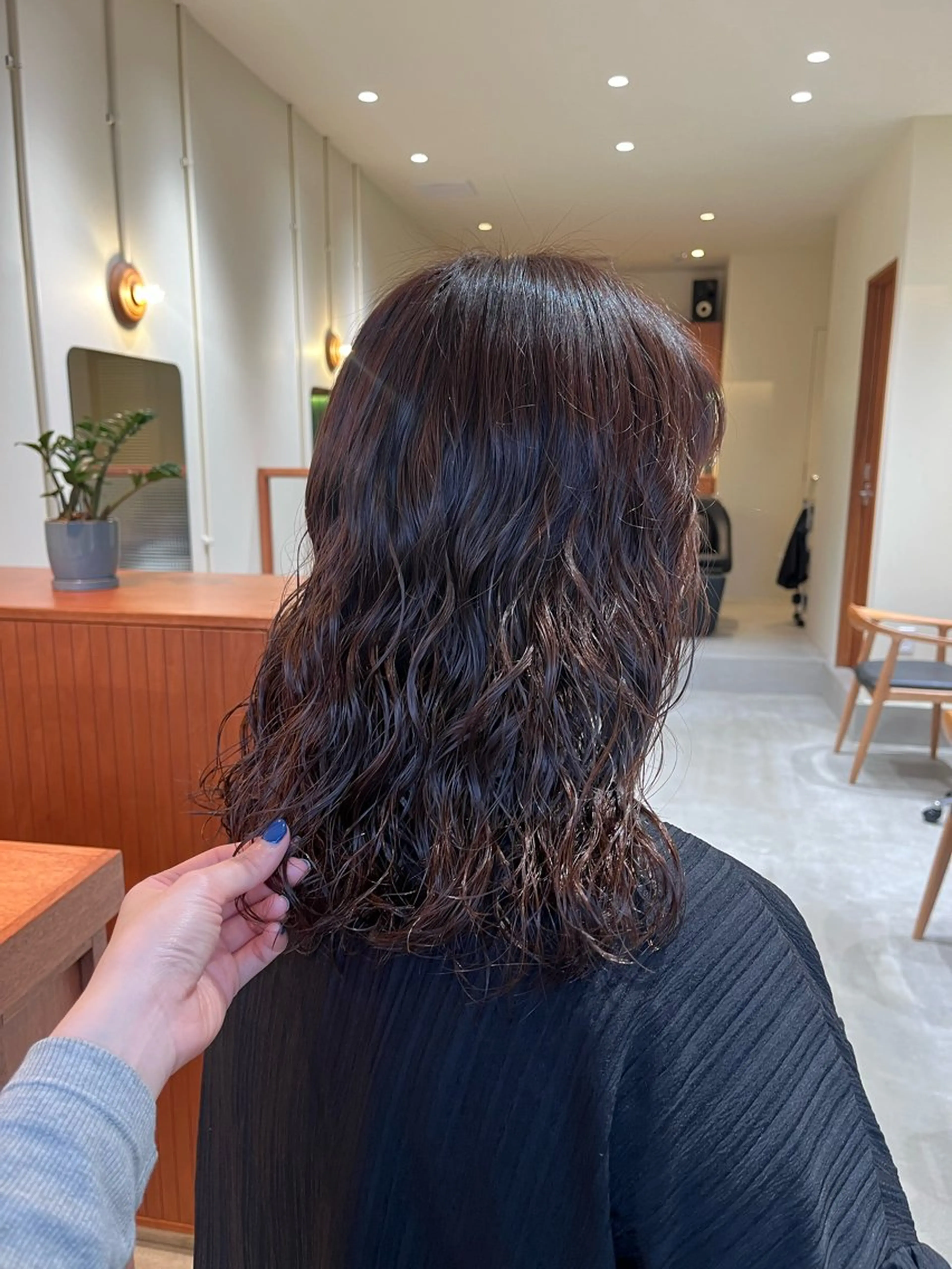 セミロング パーマ RINA🧤 デザインとボブのヘアスタイル