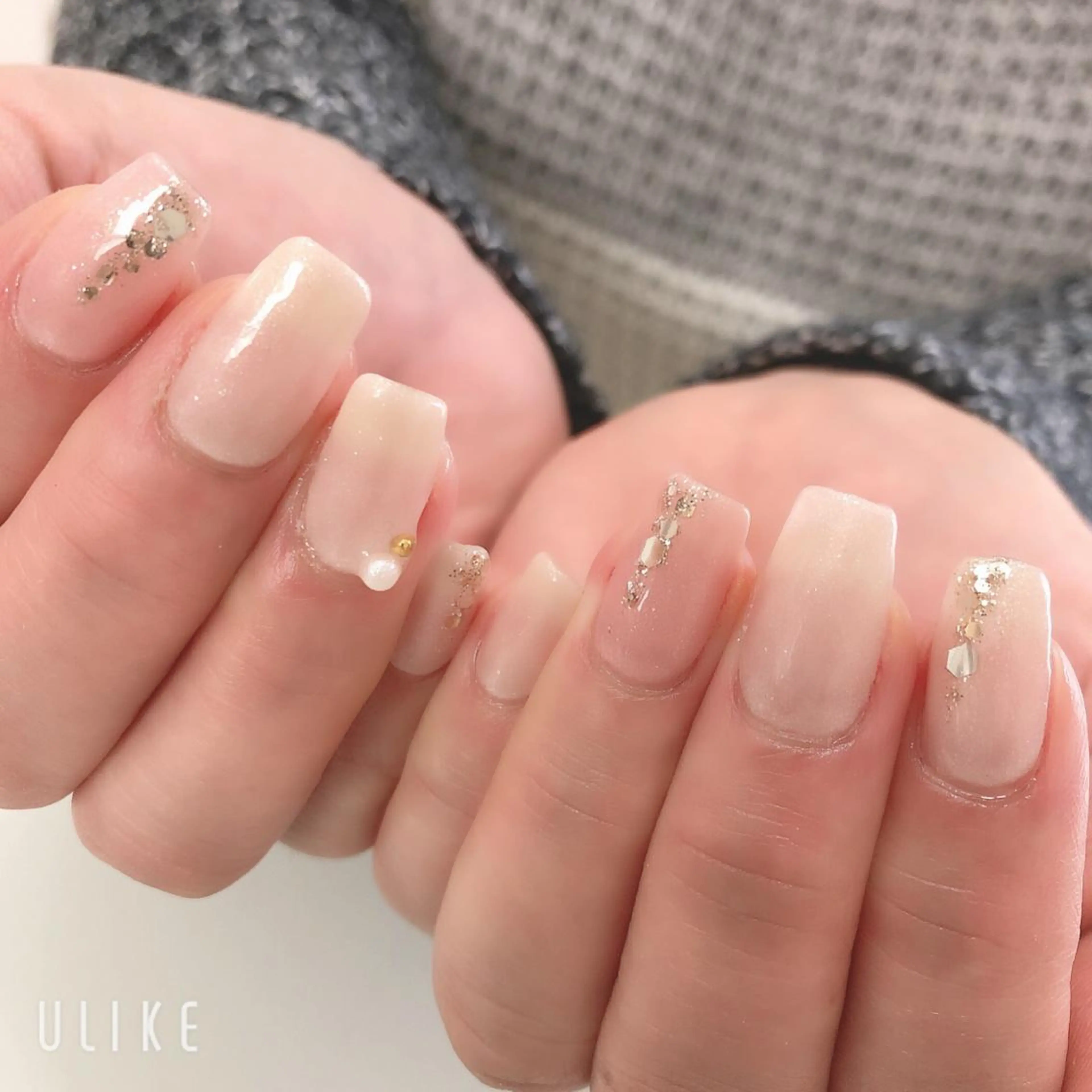 ネイル ジェルネイル 韓国ネイル ミラーネイル 持ち込み ニュアンスネイル Azulsou 廣川愛のネイルデザイン