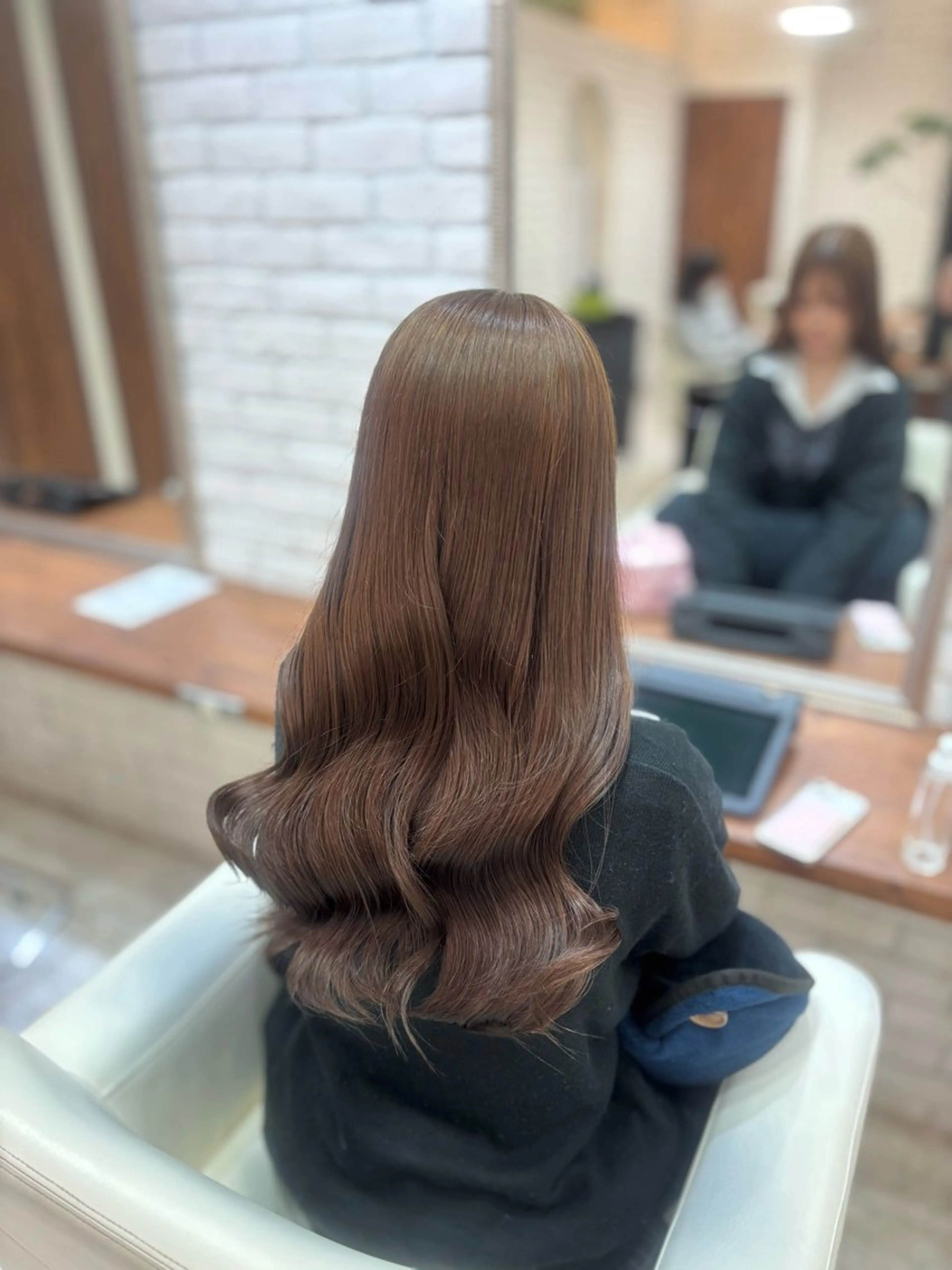 ロング ヘアカラー 髪質改善縮毛５０％ OFF/吉田 響歌♡のヘアスタイル