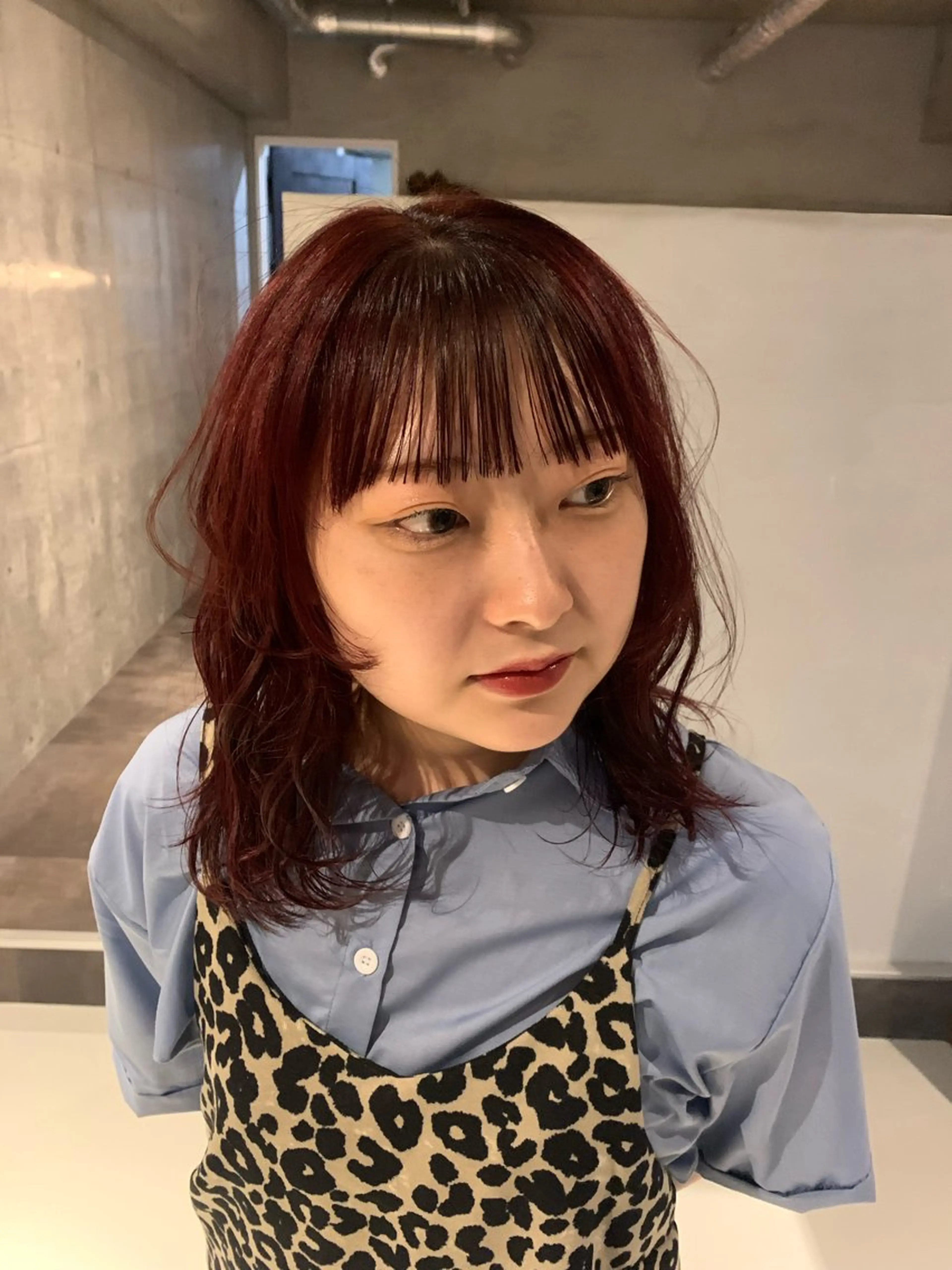 【📙当日予約◎ヘアカラーモデル💌】ワンカラー❤️暖色系🫆赤髪　✨ミニモ限定価格✨の写真