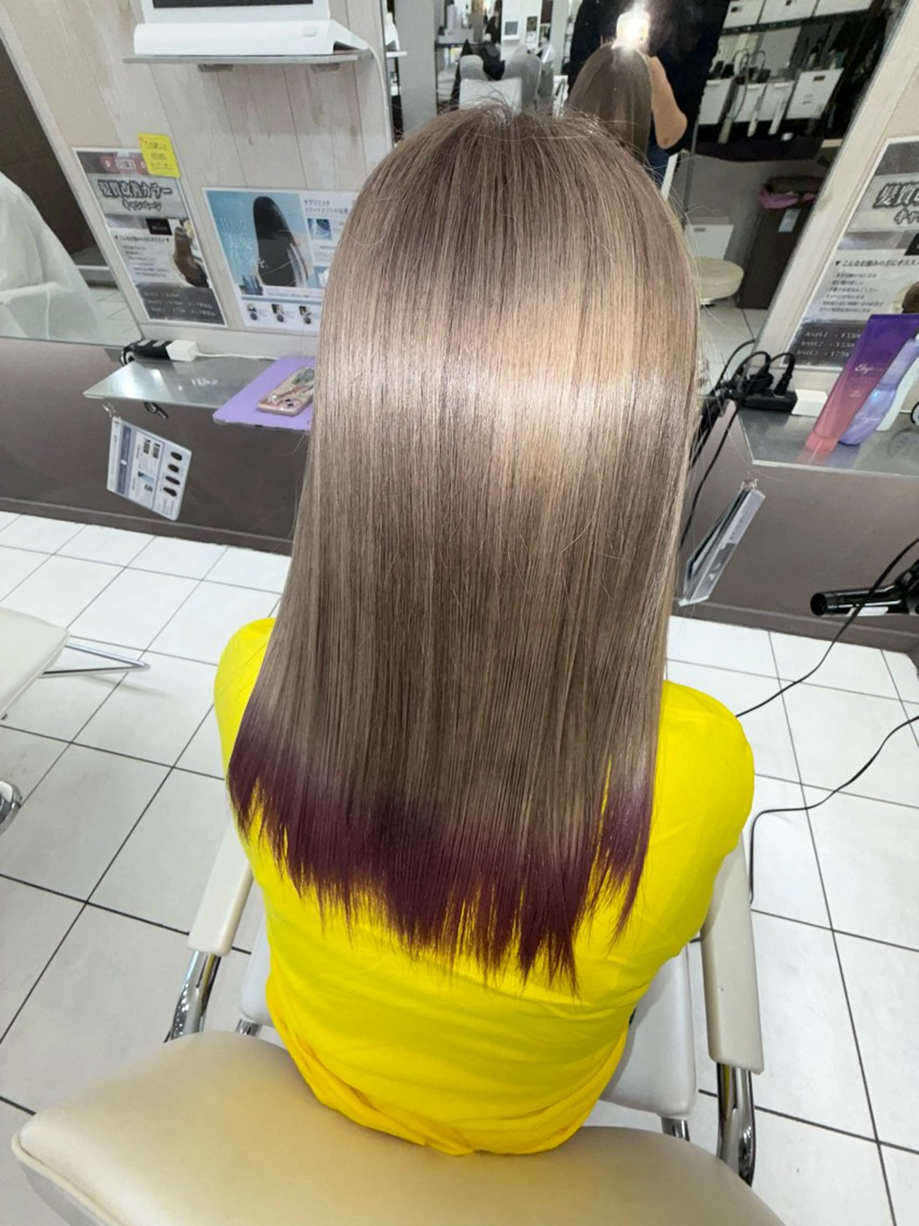 セミロング ヘアカラー 髪質改善/艶カラー 💞白井音葉のヘアスタイル