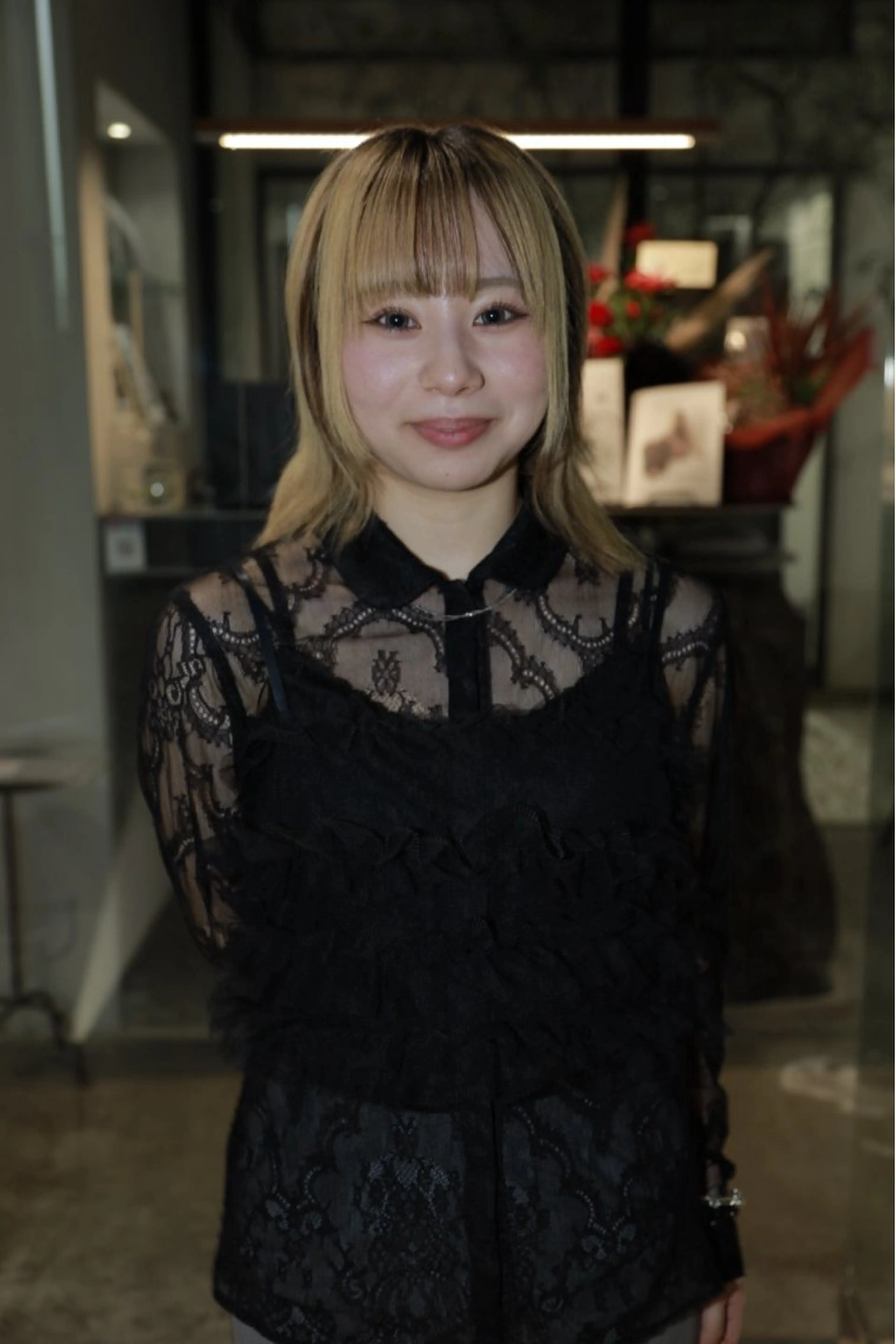 ミディアム カラー ブリーチモデル募集 古内柊のヘアスタイル