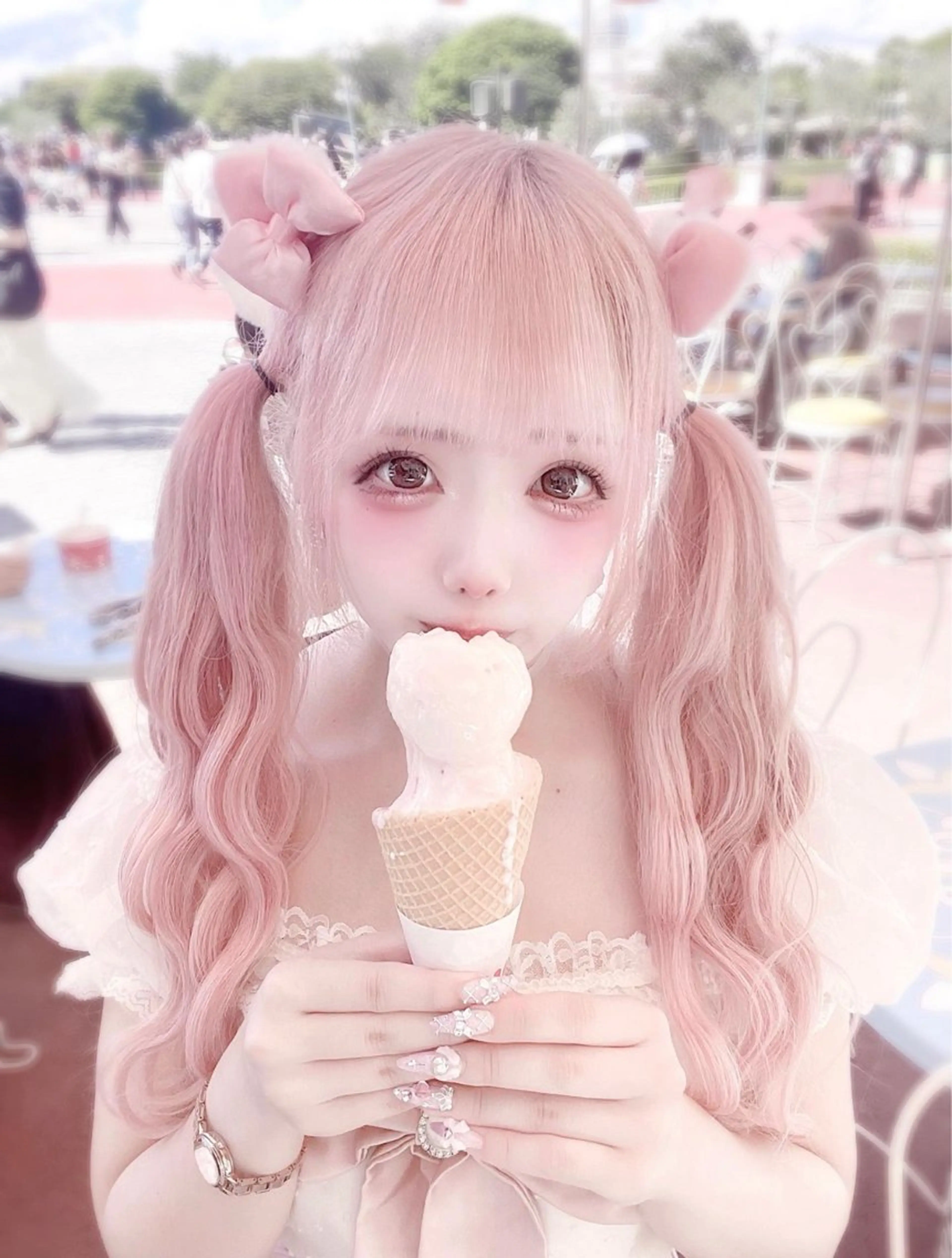 ロング カラー カット ヘアカラー トリートメント エクステ ハイトーンエクステ 🎩カズキ🎩のヘアスタイル