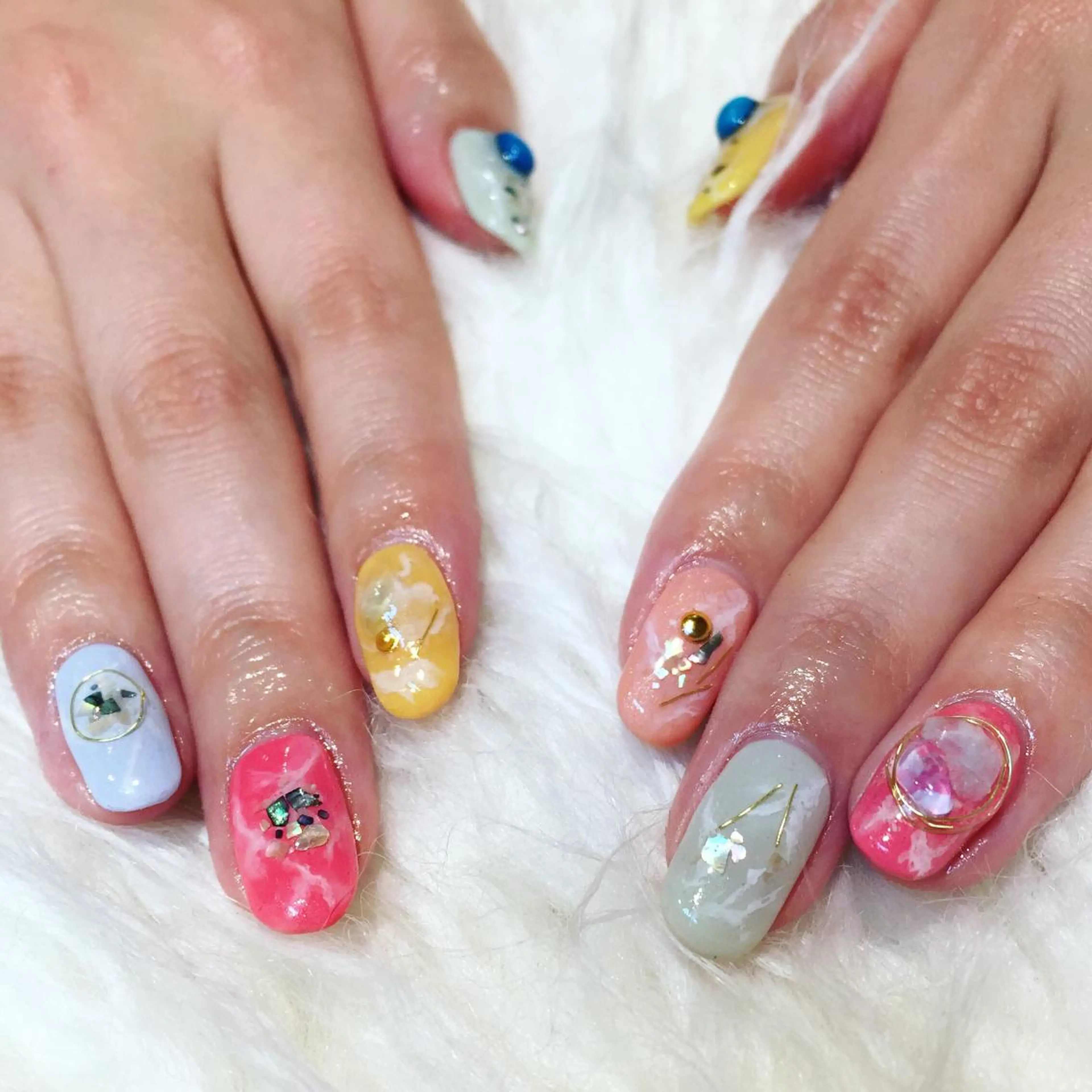 ネイル アートネイル 大理石ネイル(マーブル) EARTH nanaのネイルデザイン