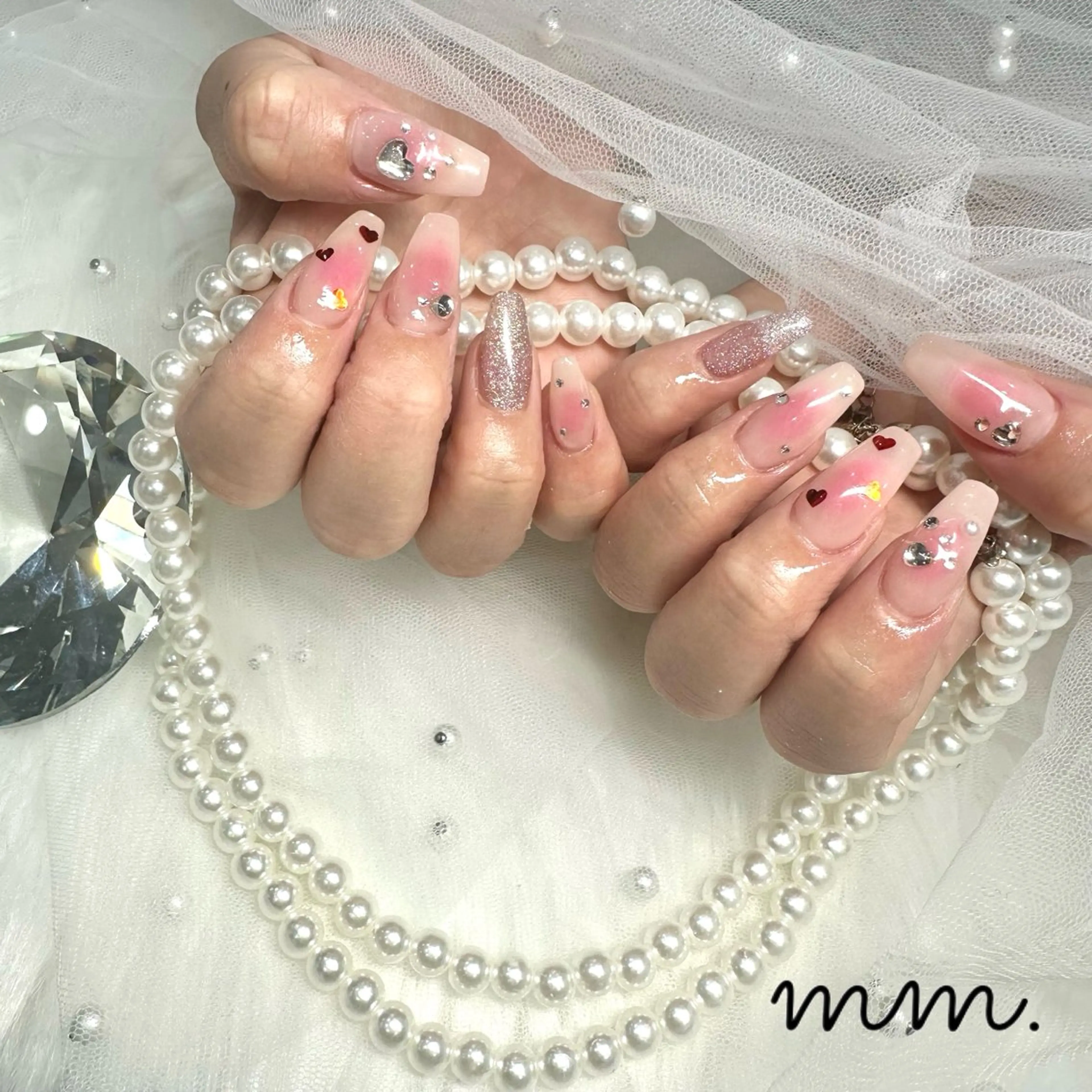 ネイル ハンドネイル 🩷🩵mm.大宮 Riyo🧸🩵🩷のネイルデザイン