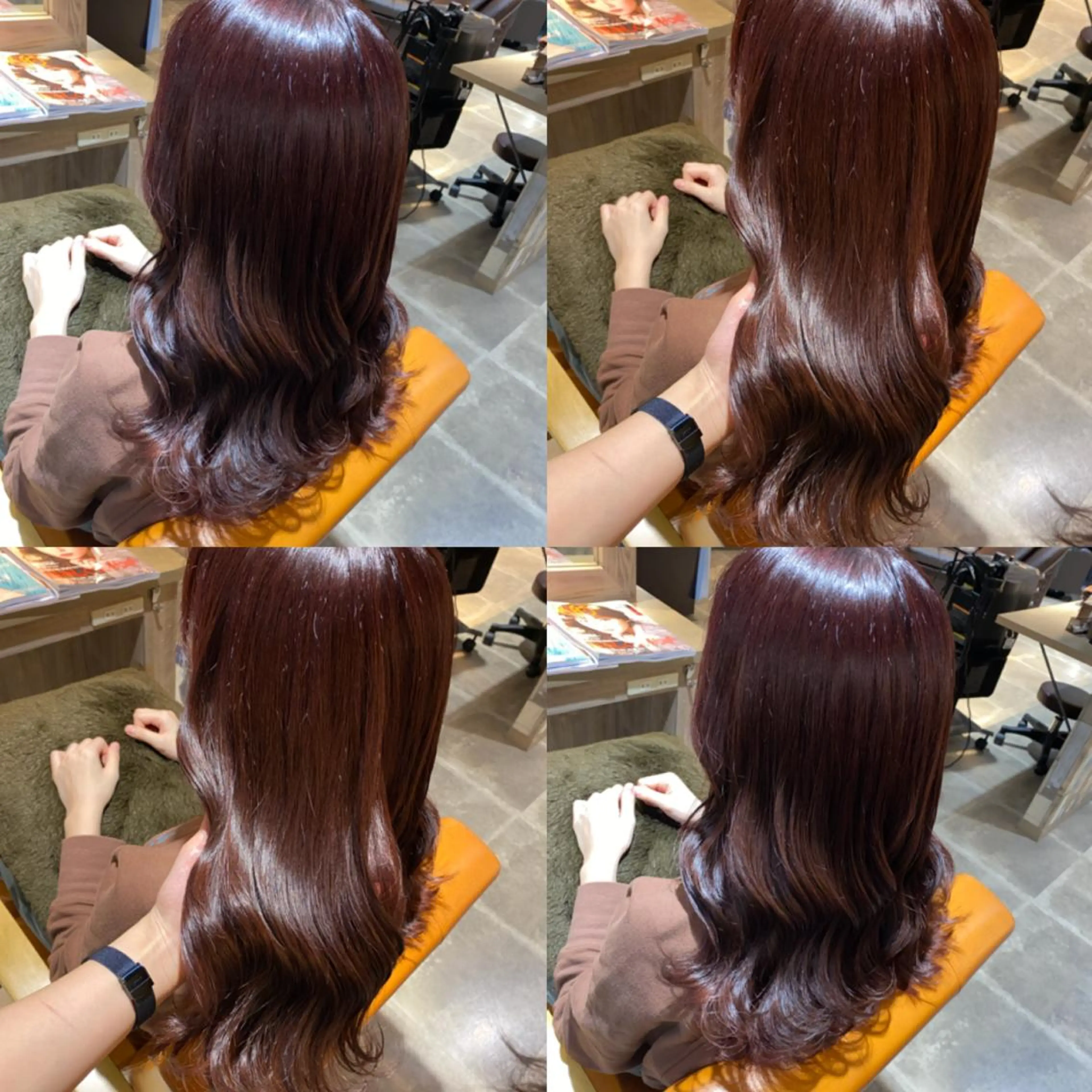カラー ブラウンカラー レッドカラー 🐻結んで可愛い hair EMI🐻のヘアスタイル