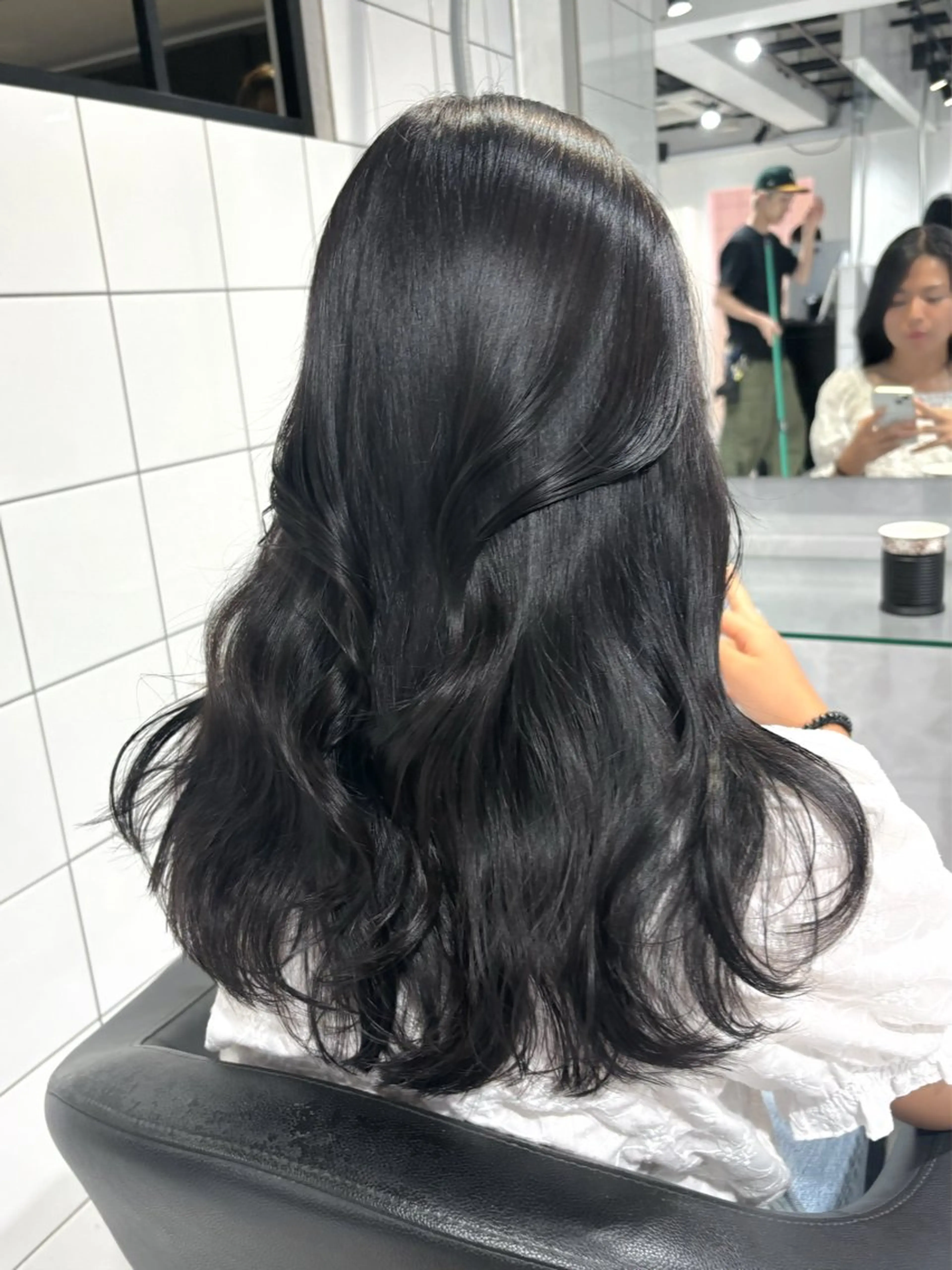 ロング カラー ヘアカラー トリートメント ヘッドスパ ヘアセット 表参道♡暗髪♡ 艶カラー♡アユミのヘアスタイル