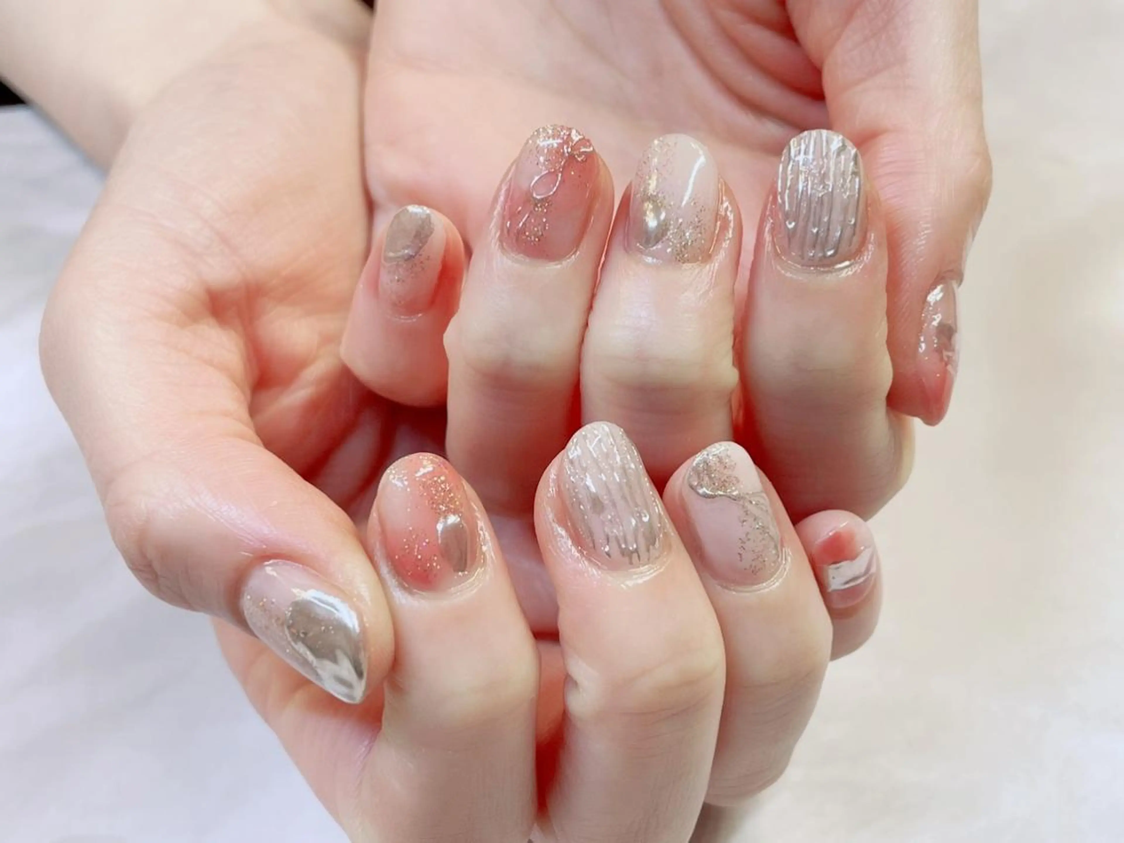 ネイル アートネイル ジェルネイル ニュアンスネイル パラジェル Nailist Honamiのネイルデザイン