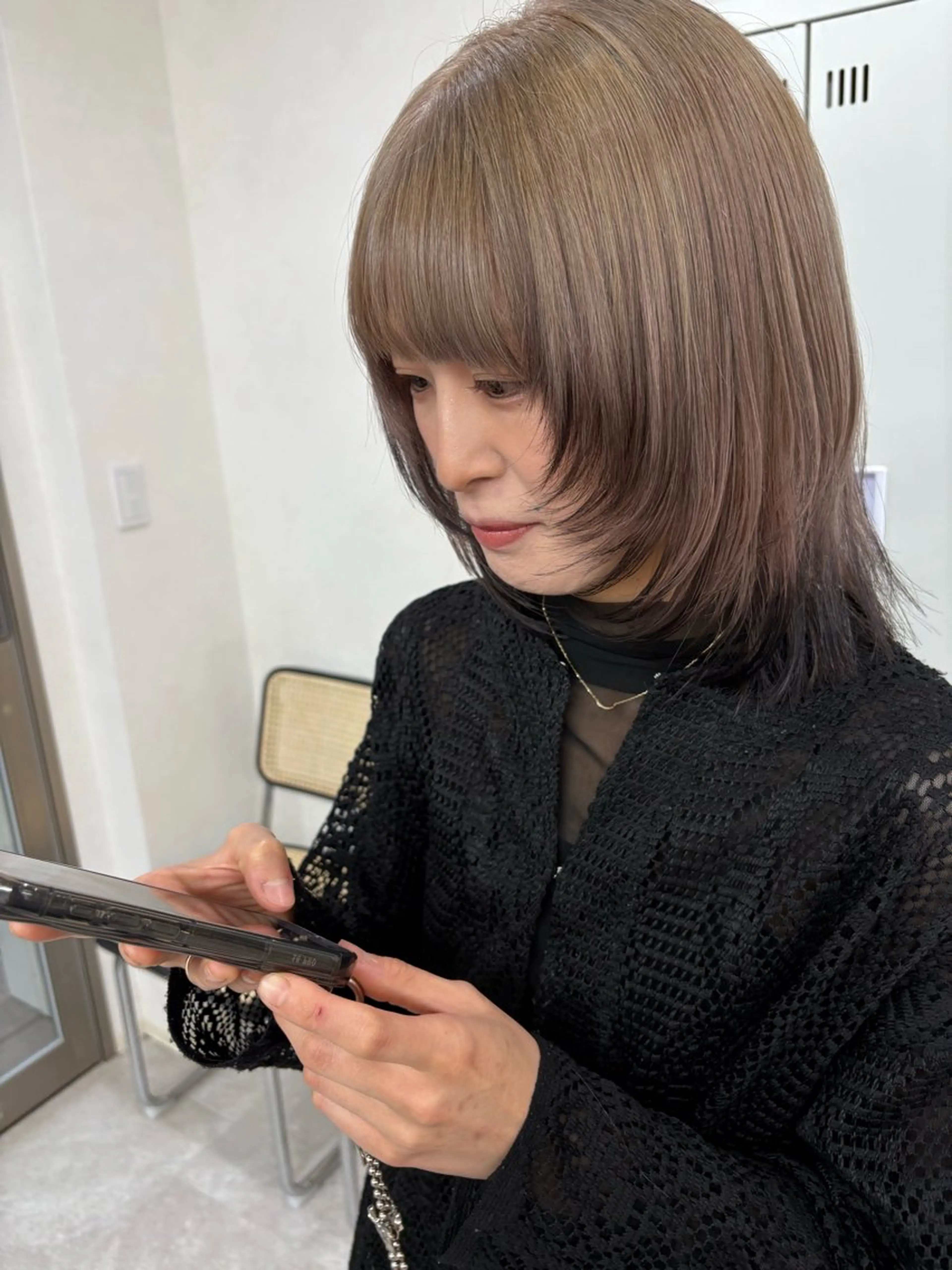 ミディアム カット ヘアカラー トリートメント sail hairのヘアスタイル