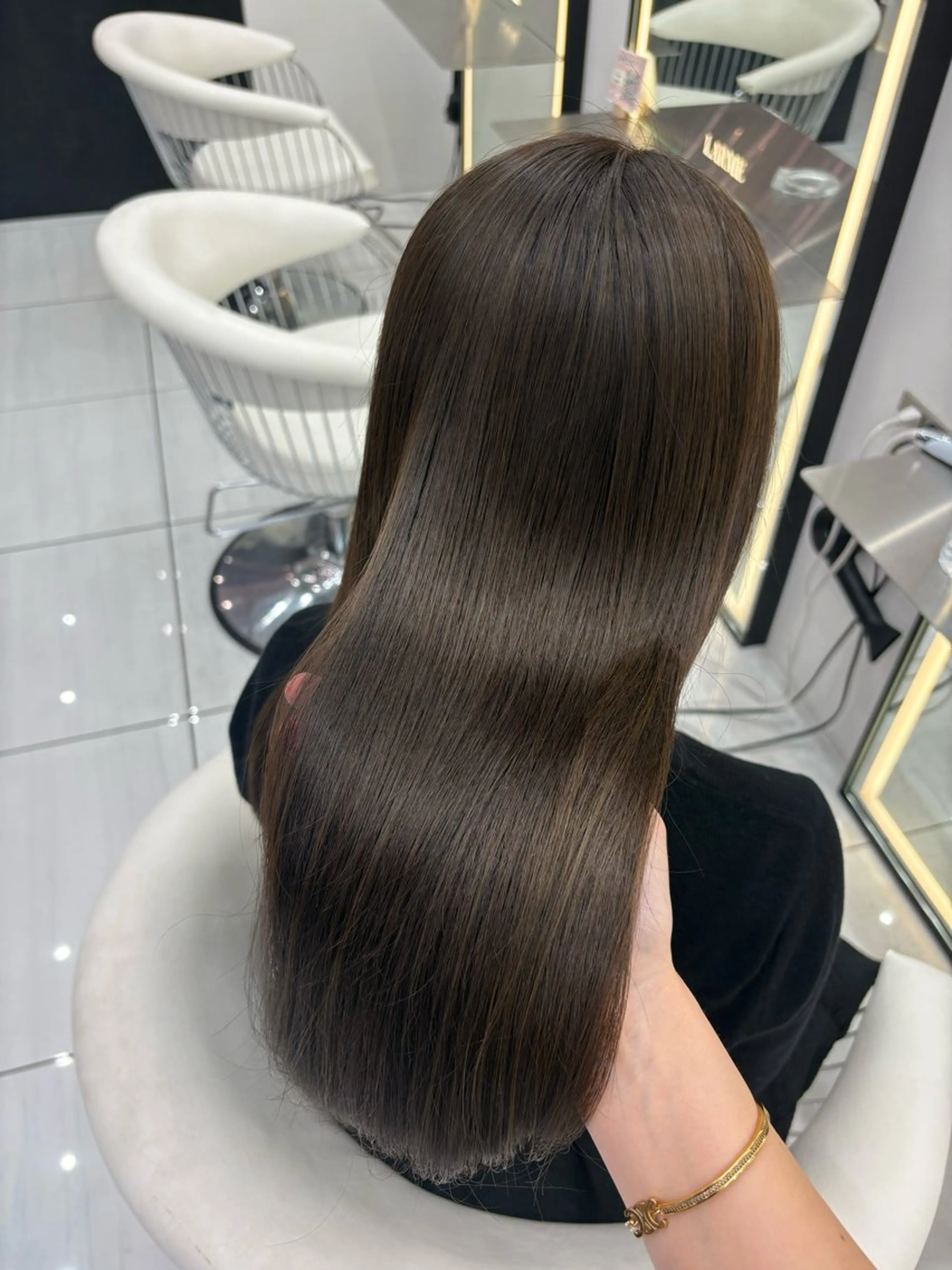 ロング カラー カット ヘアカラー トリートメント 新宿/韓国ヘア 中明度カラー/かやのヘアスタイル