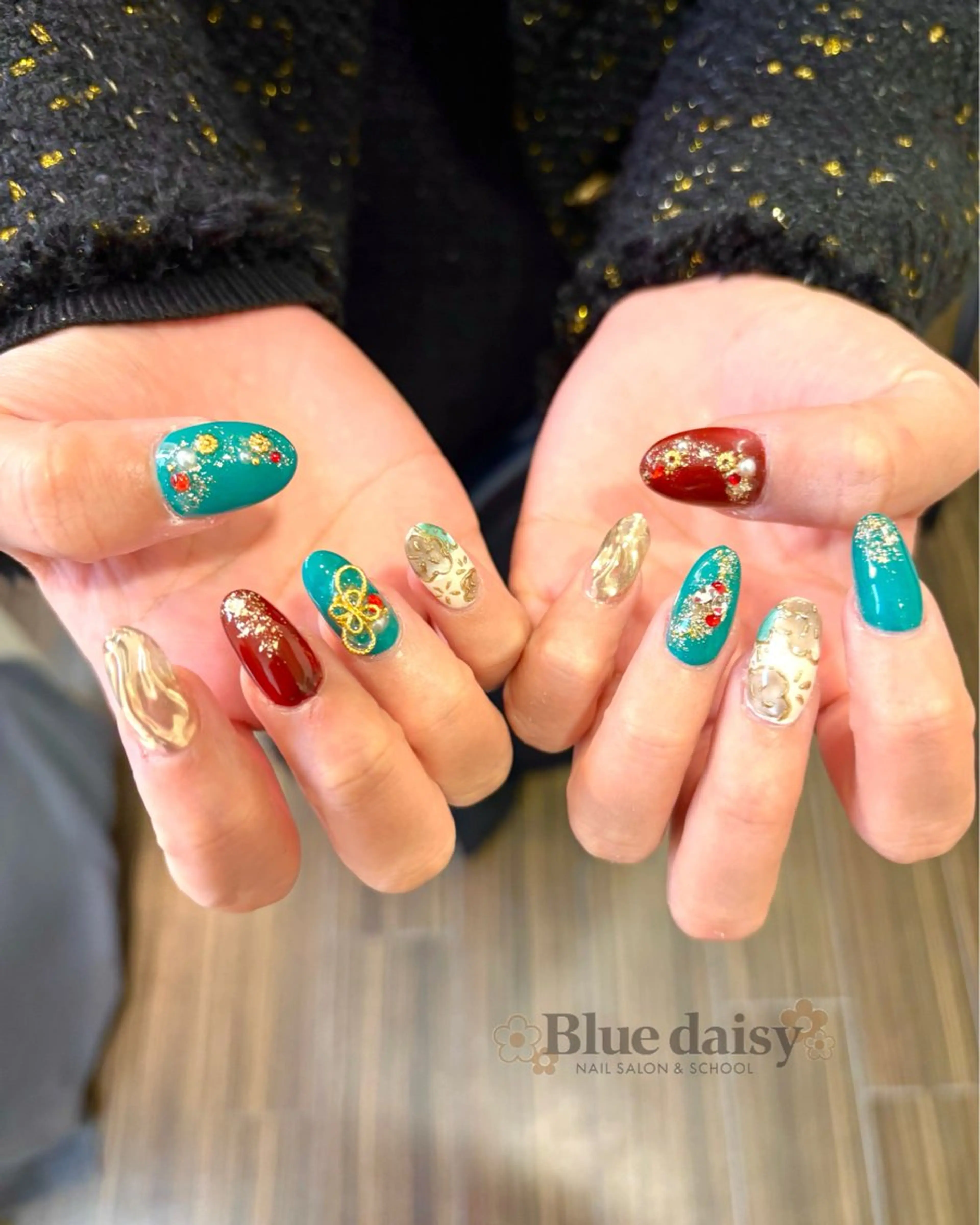 ネイル 成人式 ジェルネイル マグネットネイル 持ち込み パラジェル ハンドネイル Blue　daisy　栄本店 【ブルーデイジー】所属・Blue daisy 栄本店のネイルデザイン