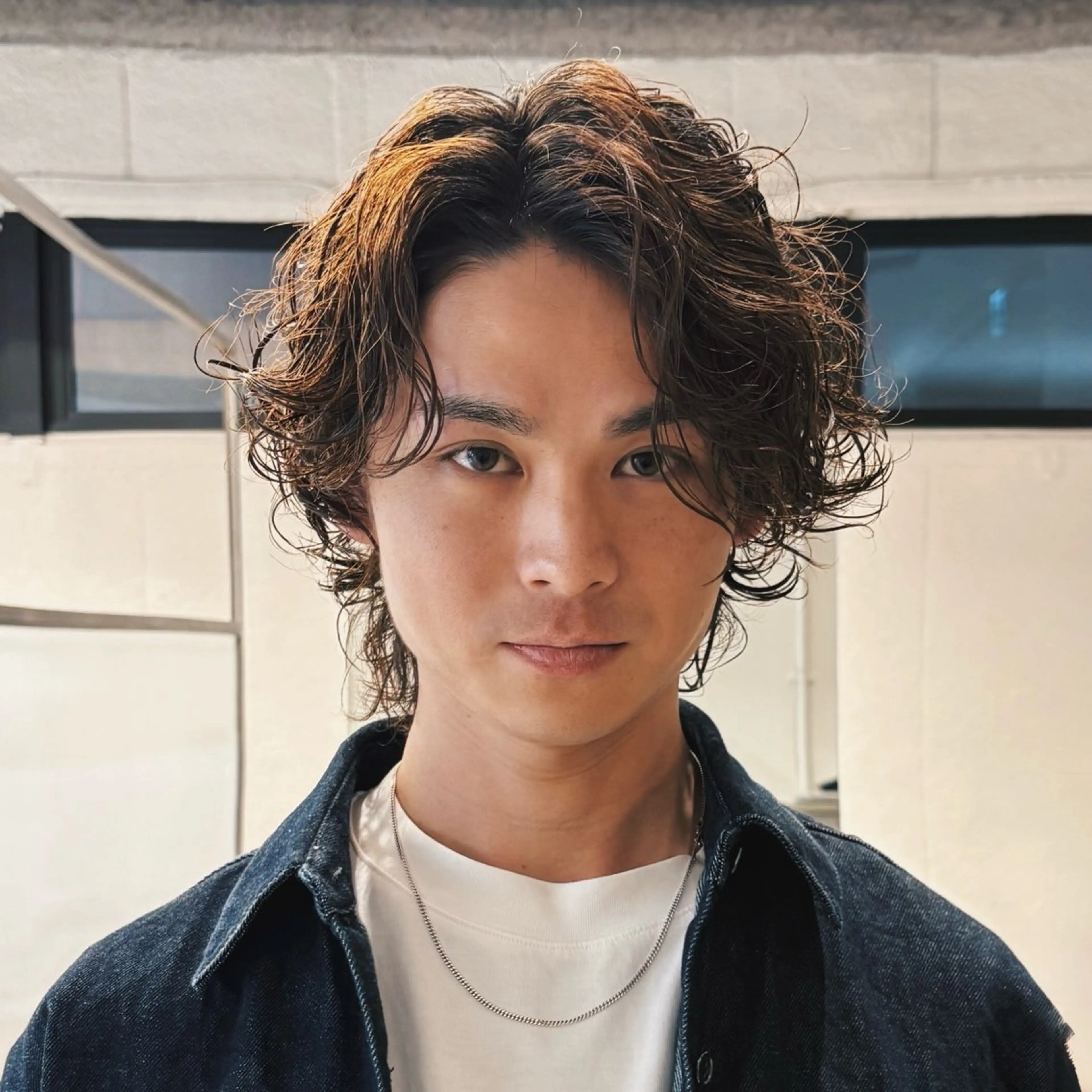 メンズカット＋波巻きパーマ【眉カット＋眉ワックス無料プレゼント中‼️】の写真