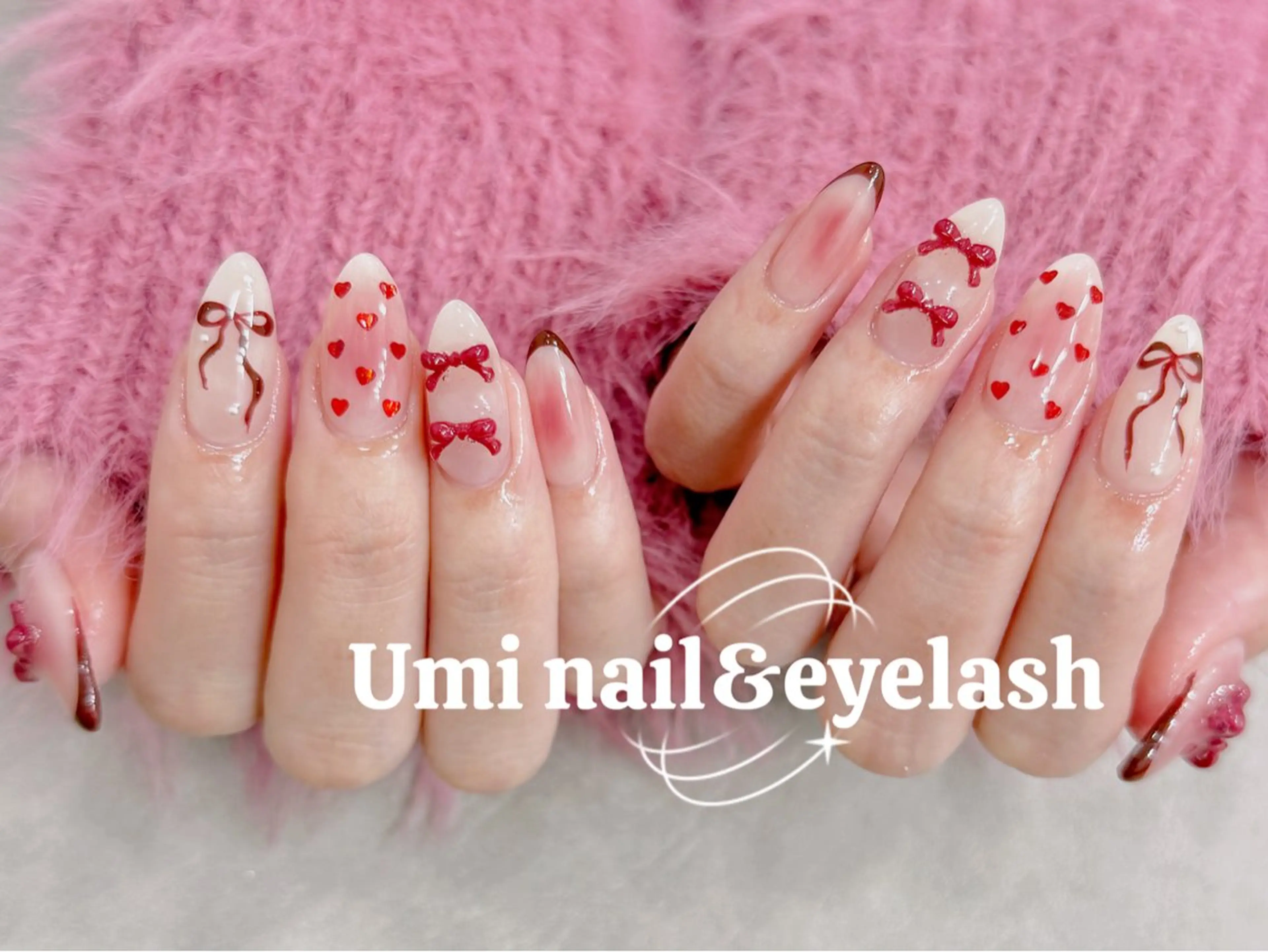 ネイル 長さ出し ジェルネイル 韓国ネイル マグネットネイル 持ち込み Umi nail& eyelashのネイルデザイン