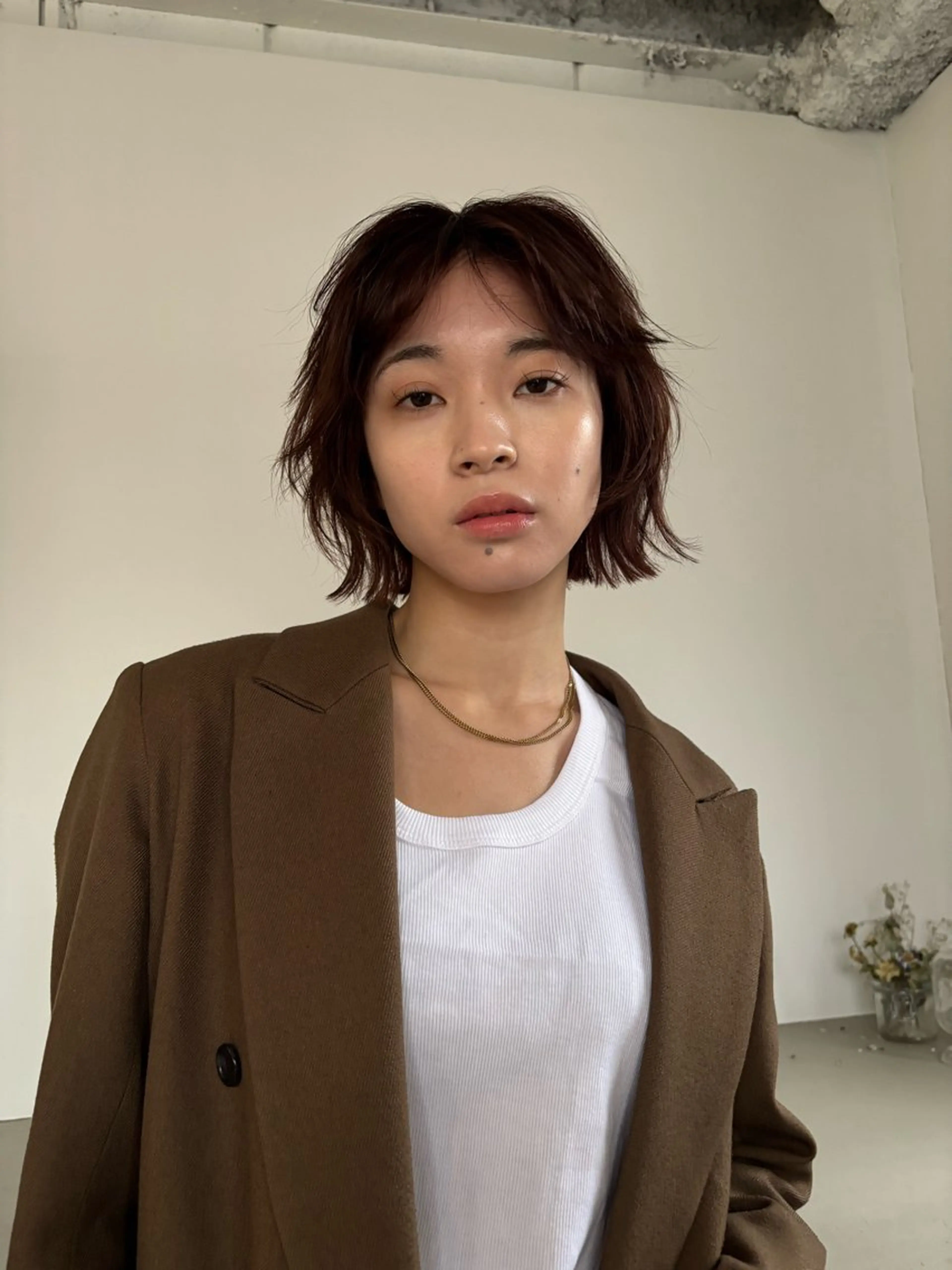 ショート カラー ボブレイヤー ボブ レイヤーカット カット ヘアカラー トリートメント Takuma Suzuki中目黒のヘアスタイル