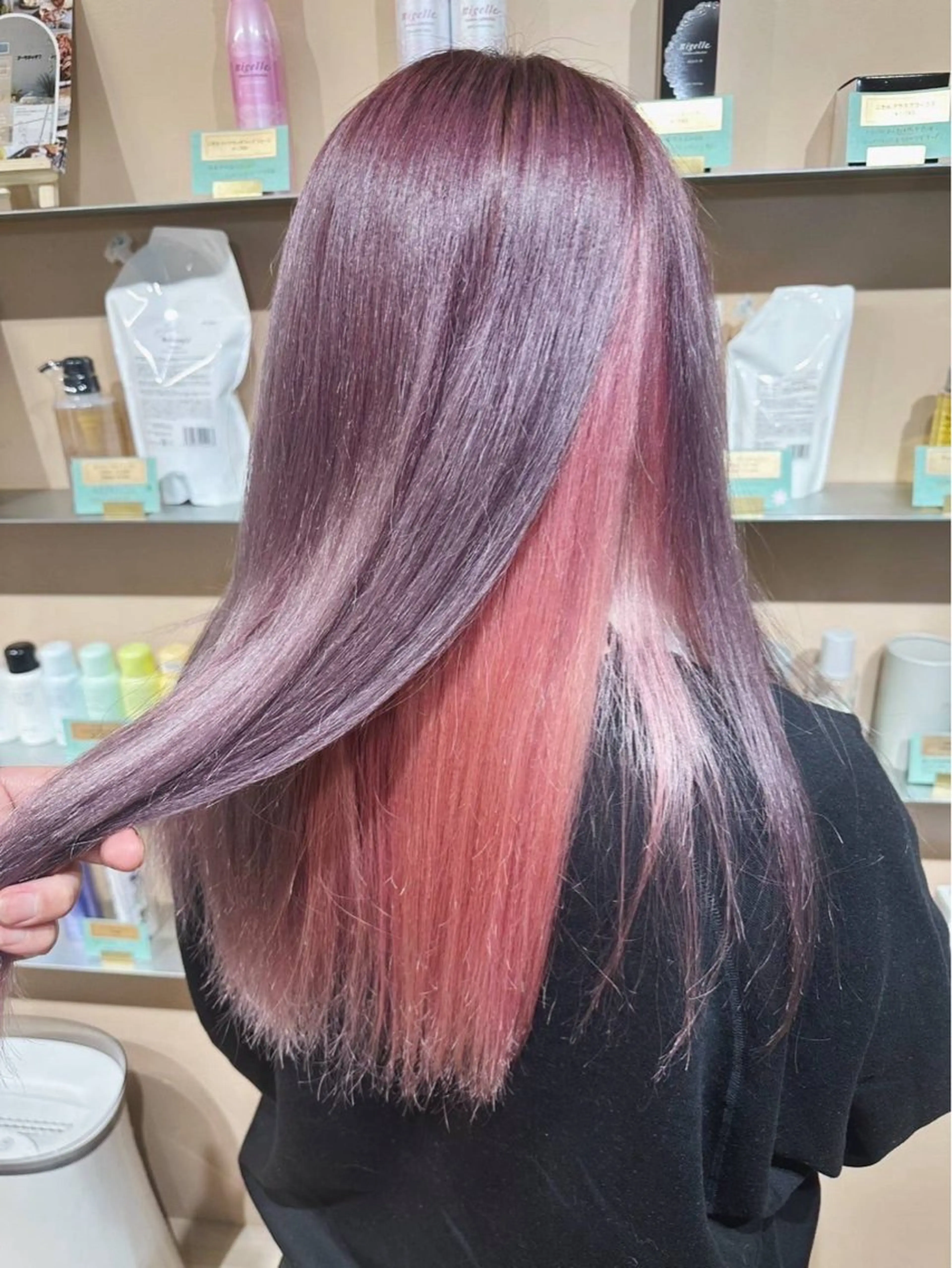 ロング カラー ヘアカラー レイヤー/ショート chere狭山のヘアスタイル