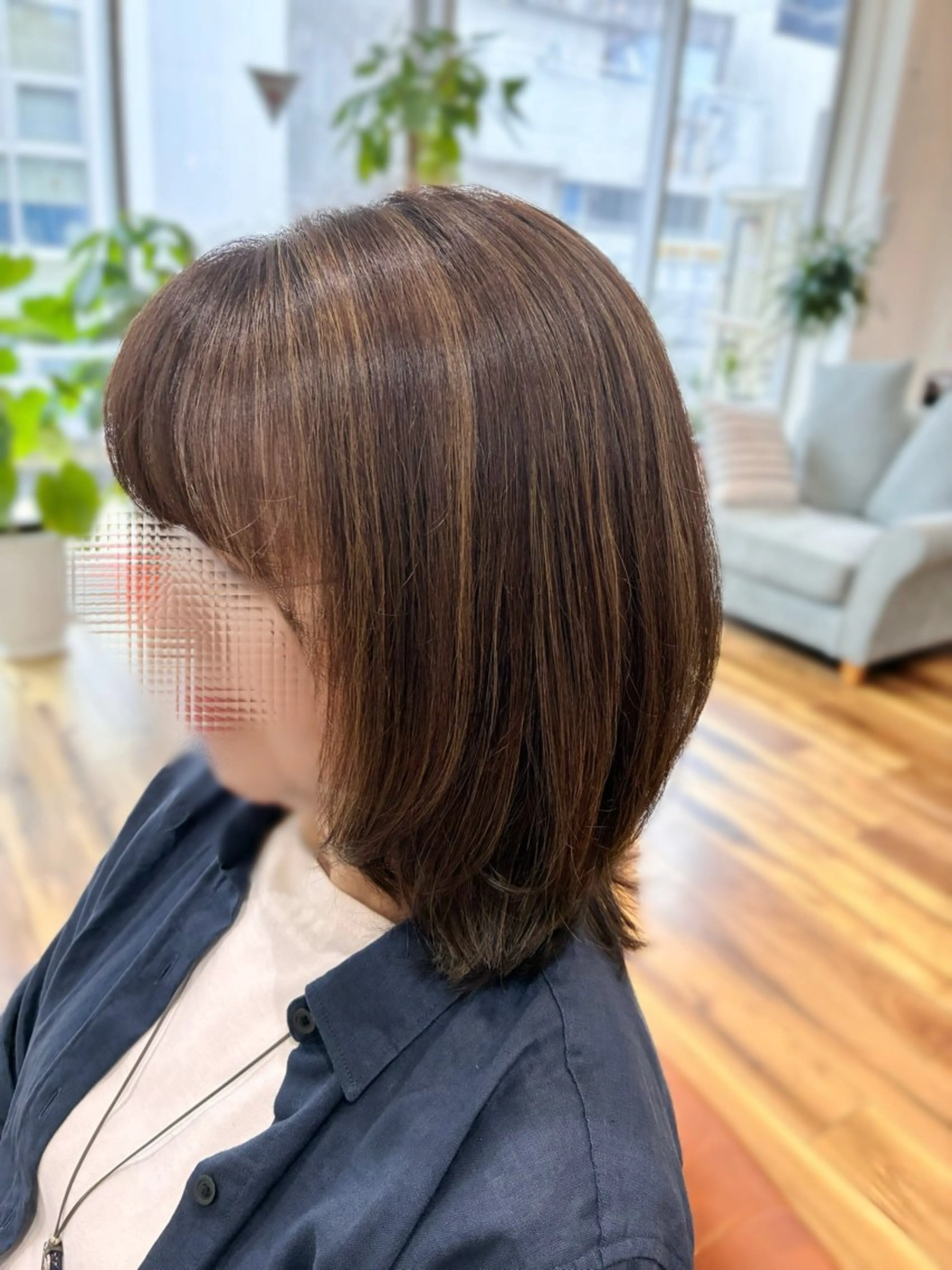 ミディアム カラー ハイライトカラー ハイライト 秋田弥生 /髪質改善/艶カラーのヘアスタイル