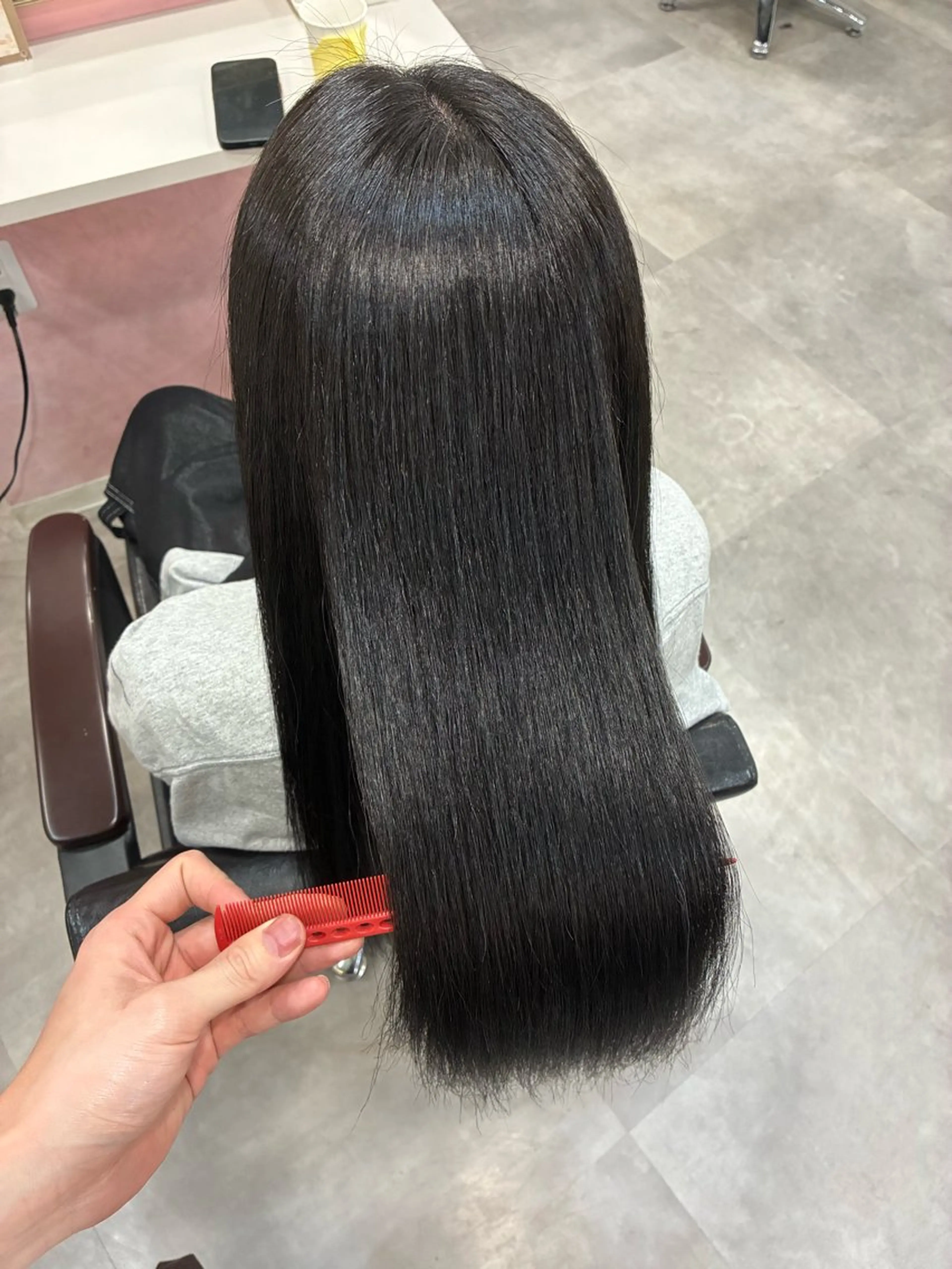 ロング カット 縮毛矯正 トリートメント 【ブリーチ縮毛矯正】 TAKUMIのヘアスタイル