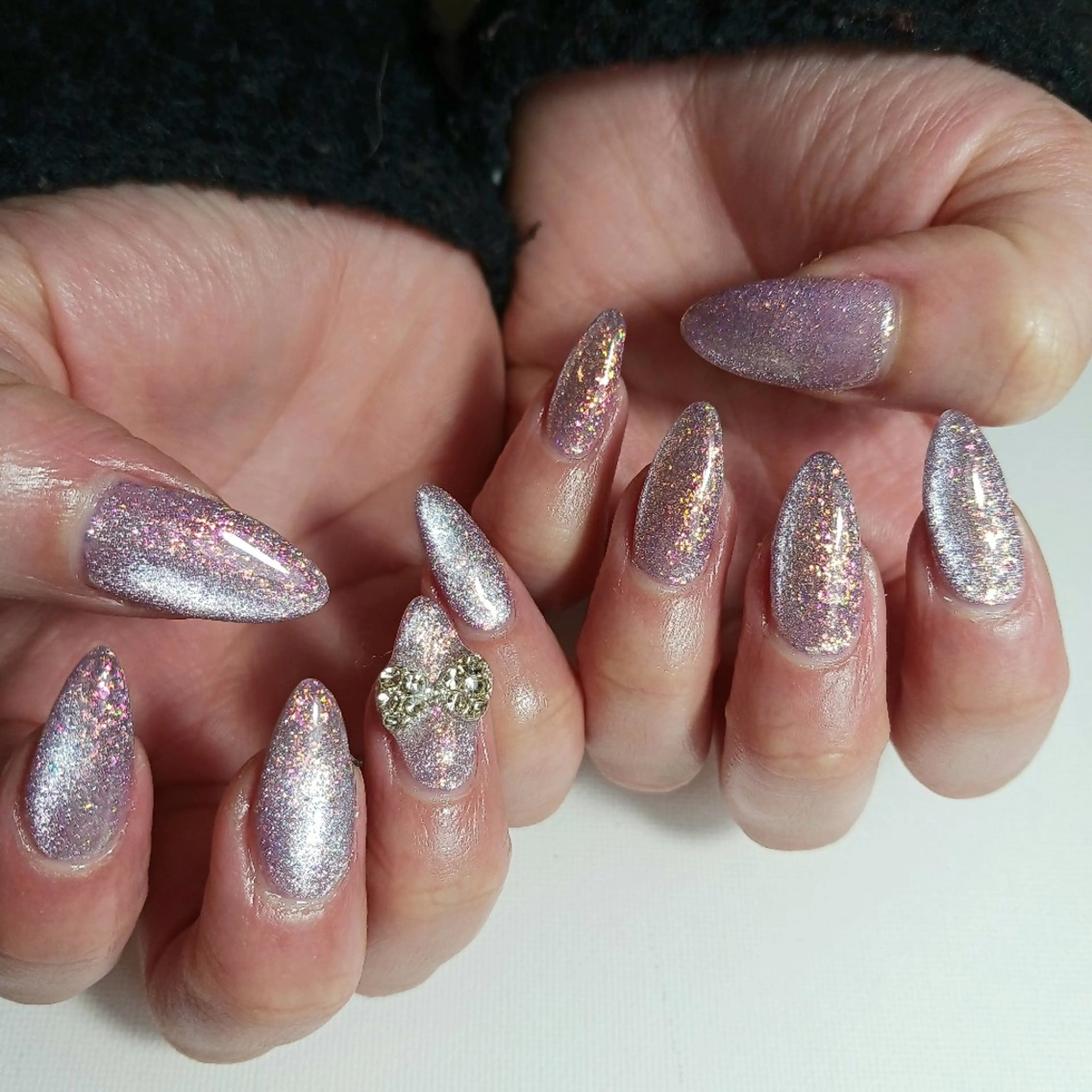 ネイル アートネイル ジェルネイル キラキラネイル マグネットネイル 持ち込み ハンドネイル owlnail /持込みデザイン専門のネイルデザイン