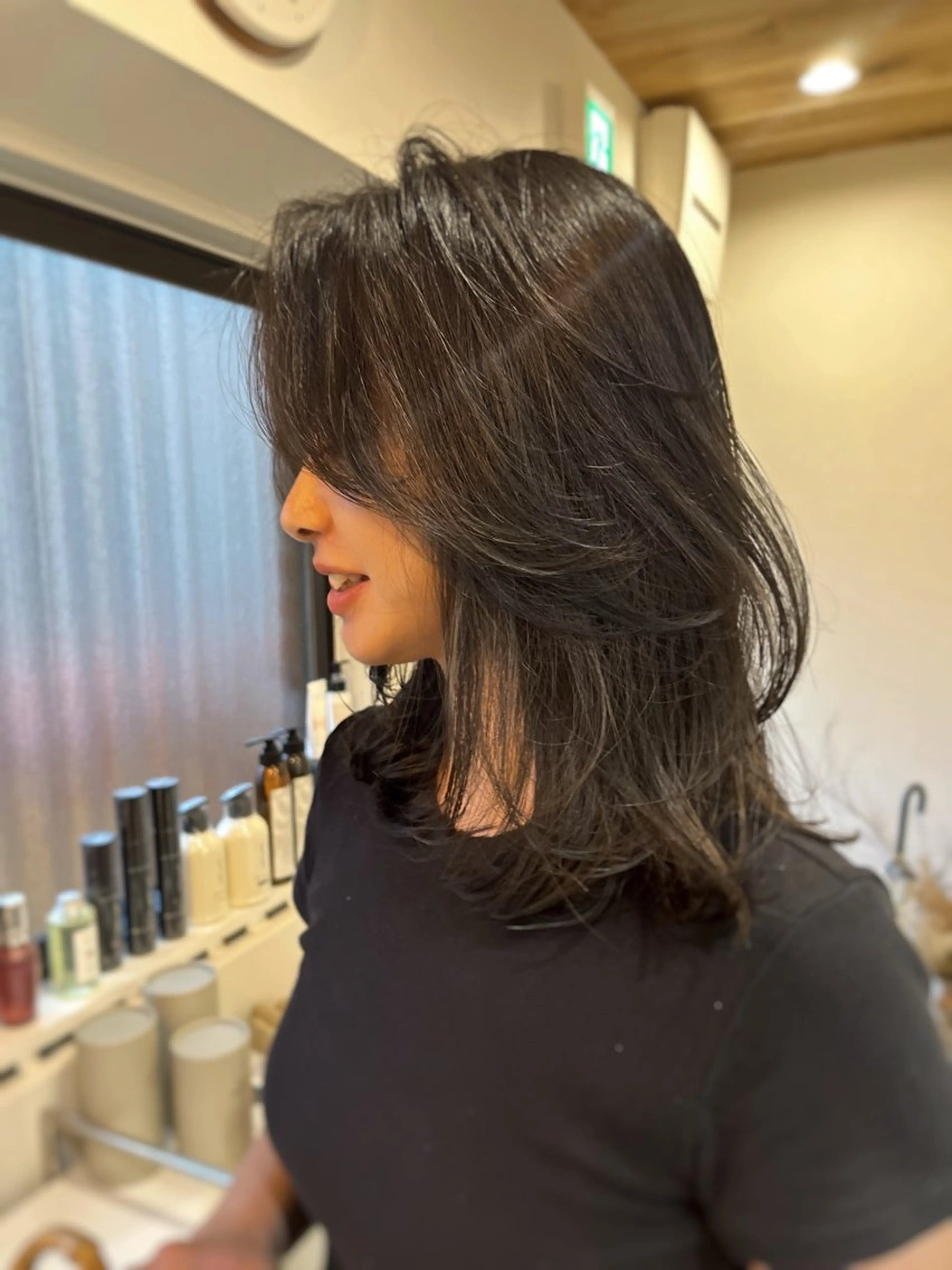 セミロング カラー CLOVE所属・下石怜子/レイヤー/ 透明感カラーのヘアスタイル