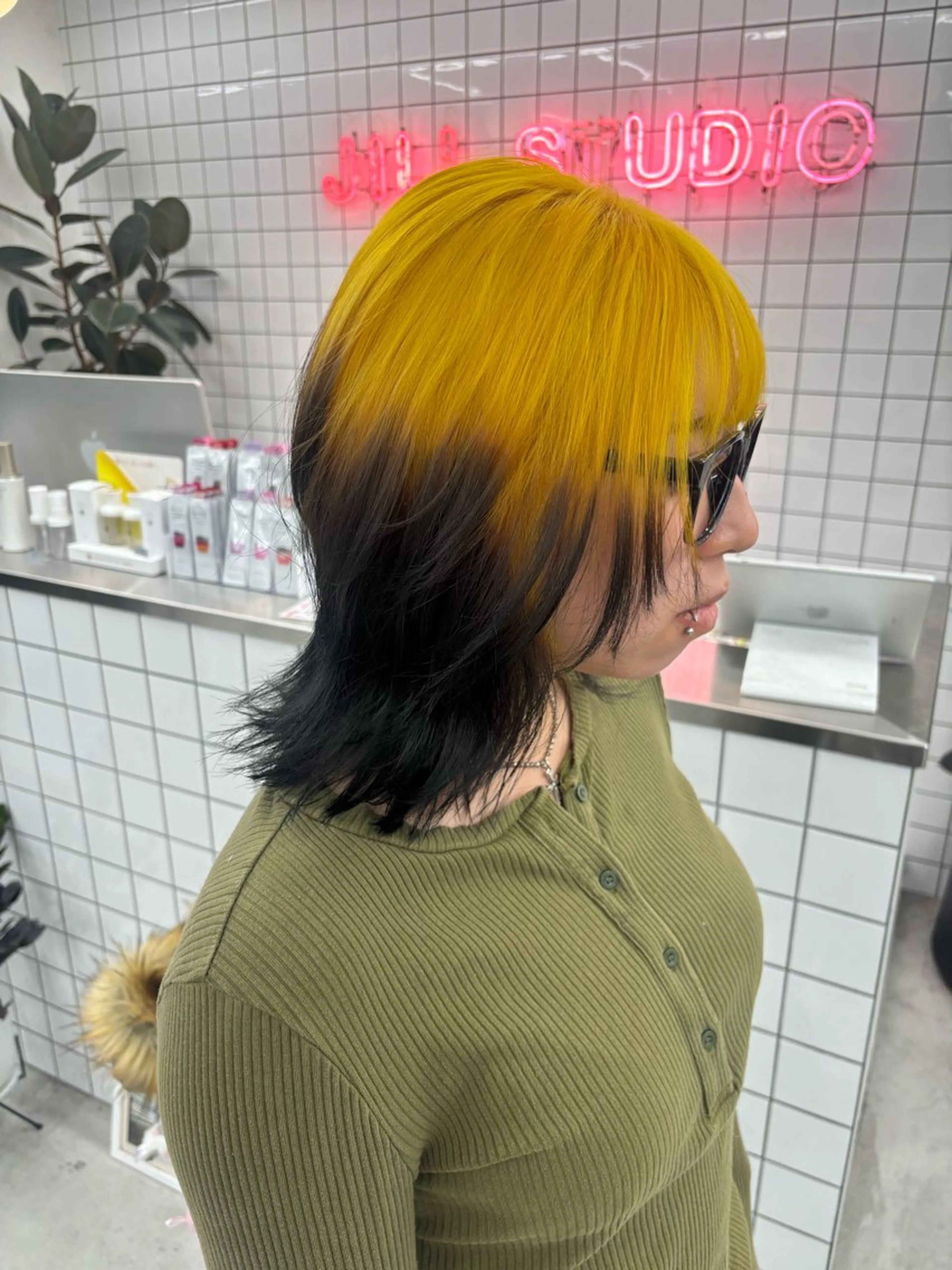 ミディアム カラー カット ヘアカラー 夕羽夢🍓矢場/ 透明感カラーのヘアスタイル