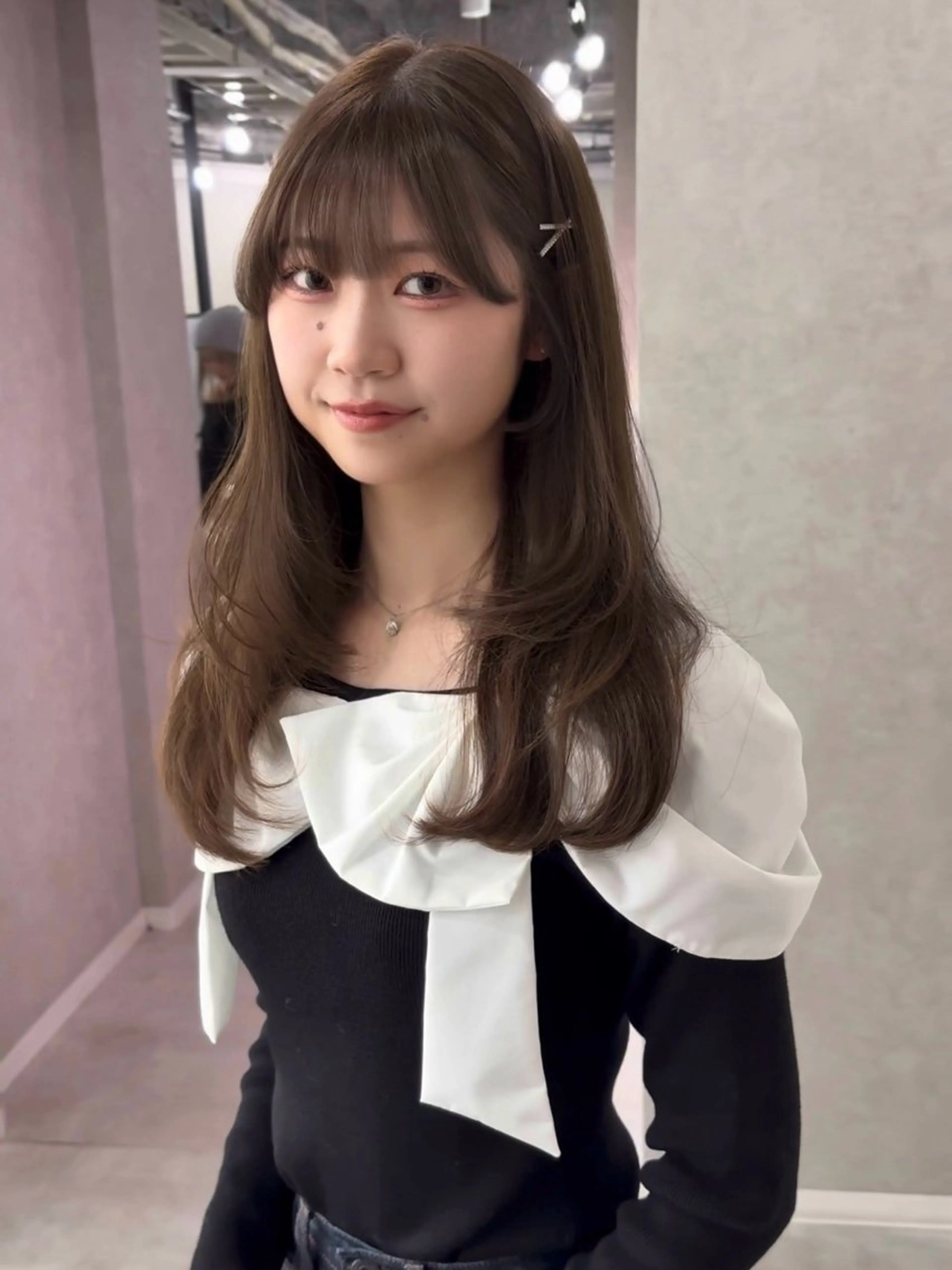 ロング カラー レイヤーカット カット ヘアカラー 盛れる顔まわり✨🎀 レイヤー別所好葉のヘアスタイル