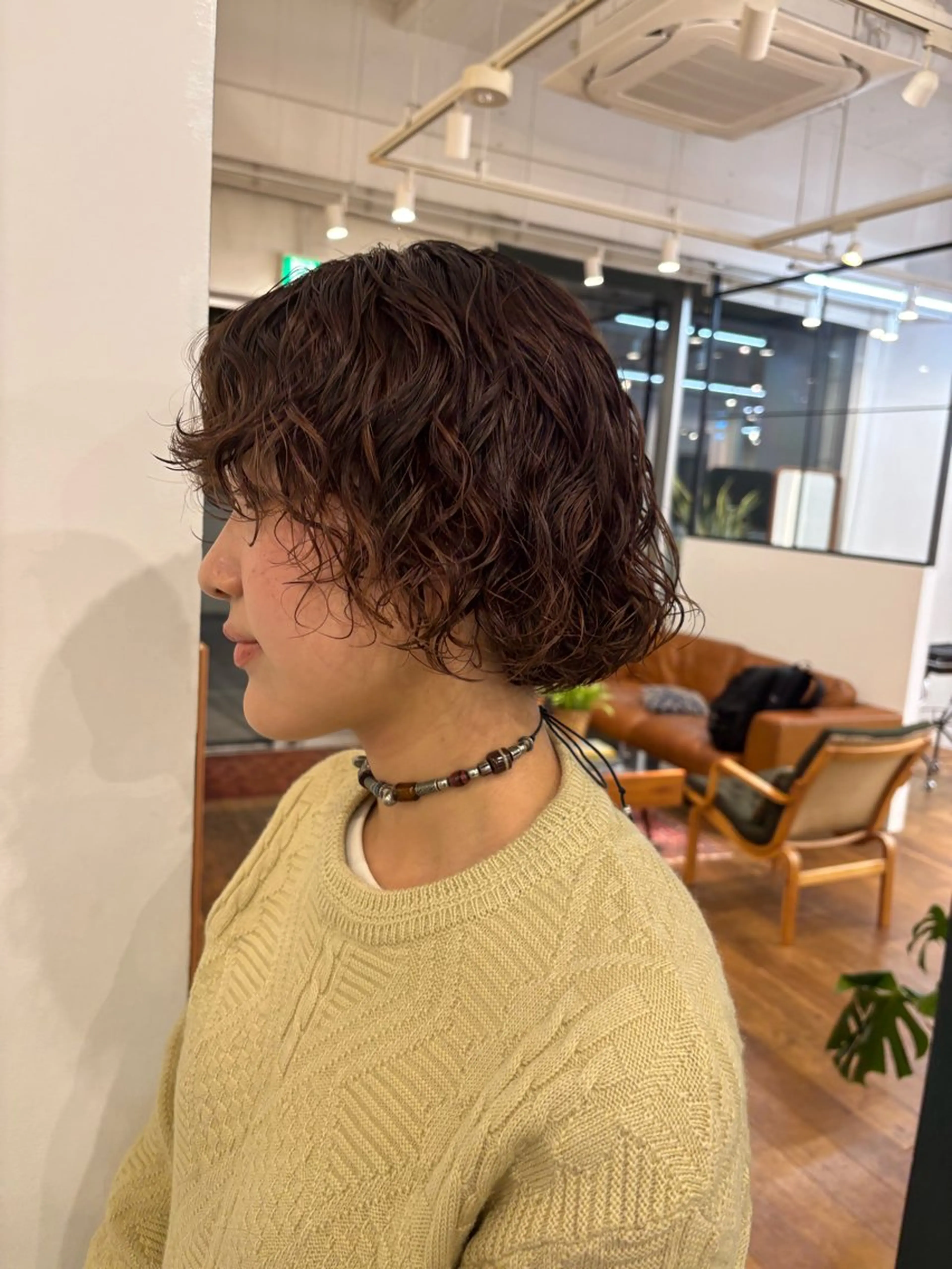 ショート パーマ ボブ スパイラルパーマ カット パーマ トリートメント ヘアセット ハードパーマ Rico💜のヘアスタイル