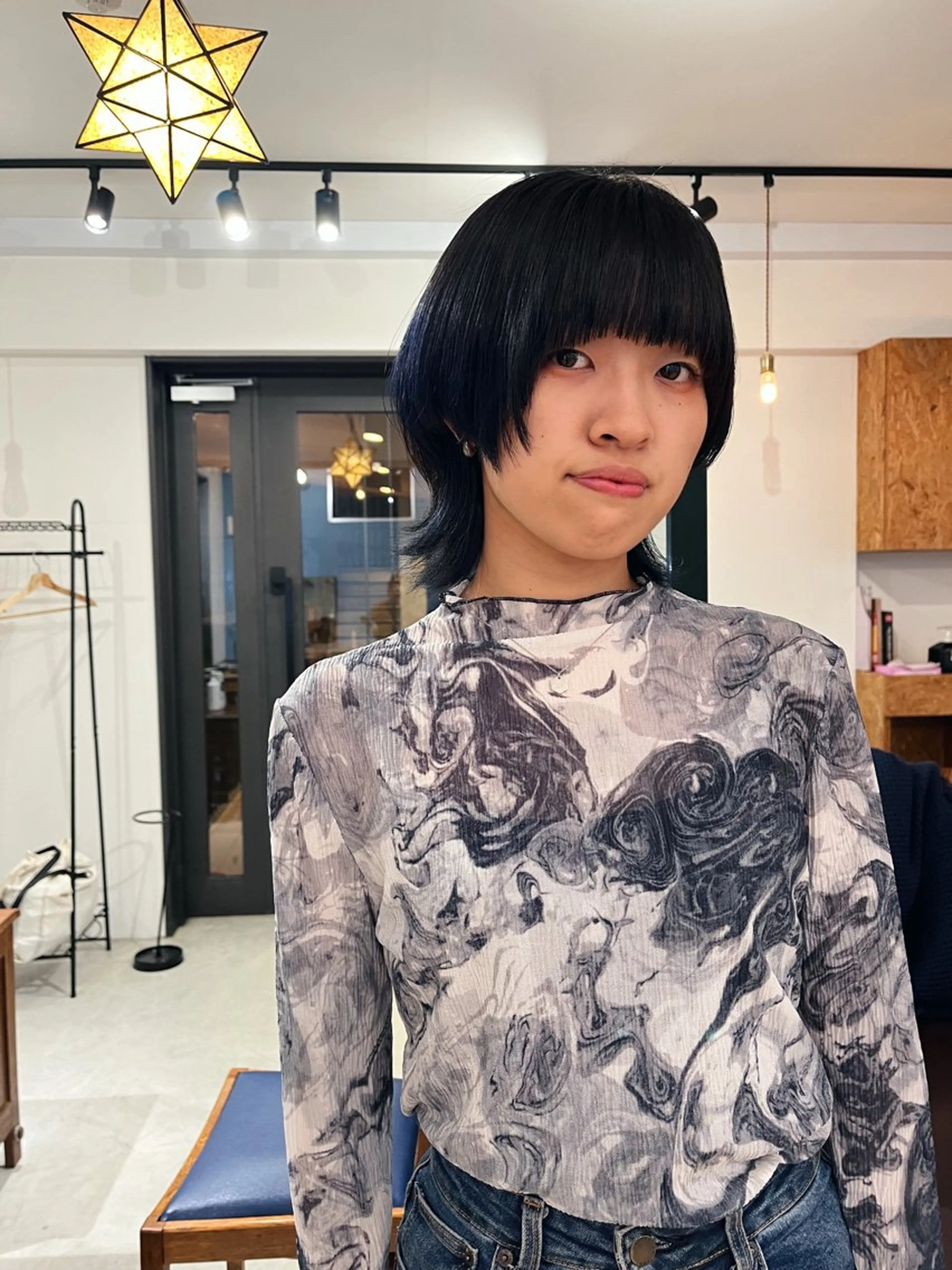 カラー ブリーチ ブルーカラー 暖色/パーマ 🌼クニトウメイのヘアスタイル