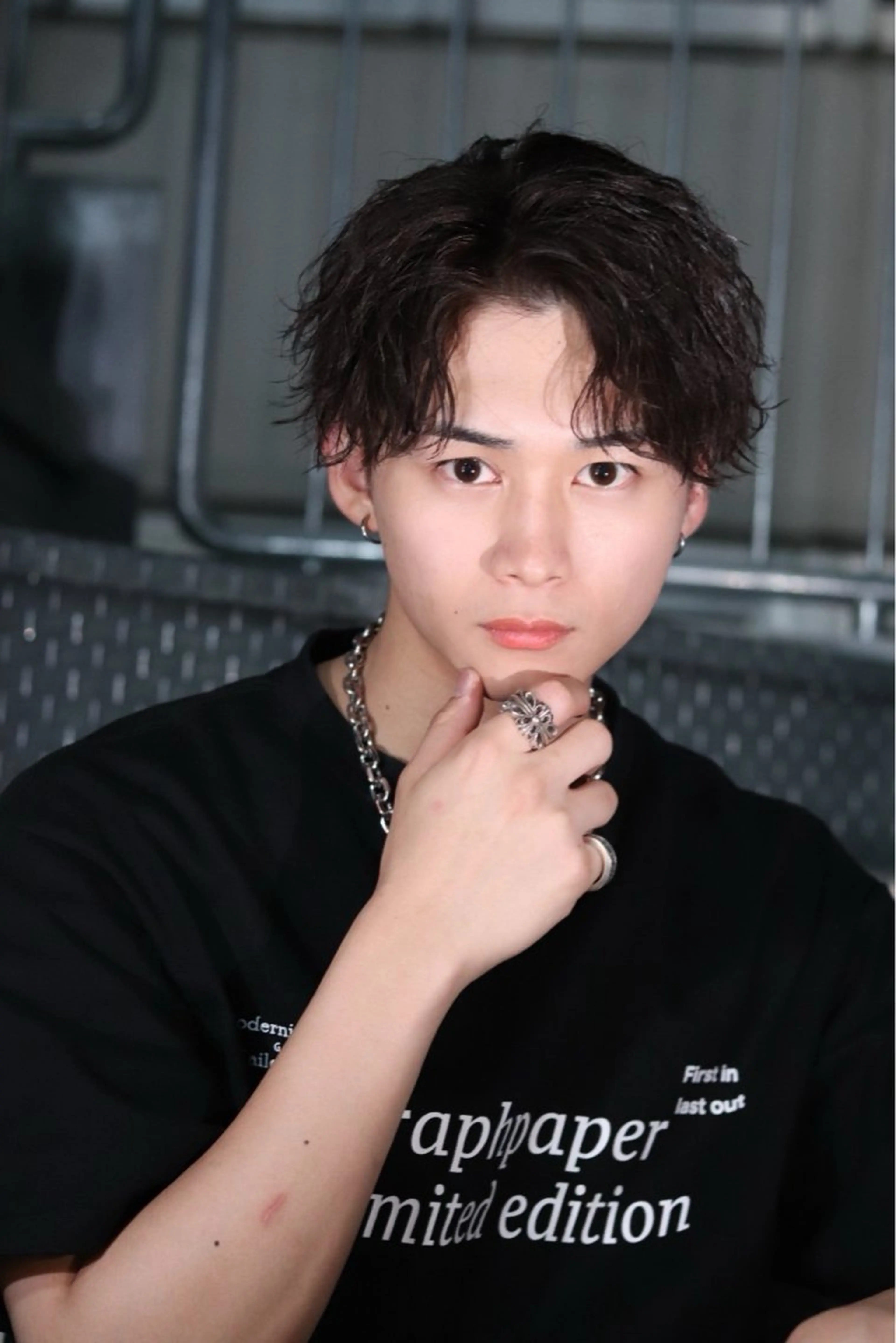 ミディアム カラー パーマ メンズ カット パーマ トリートメント ハイトーン/メンズマ ッシュ/KYOHEIのヘアスタイル