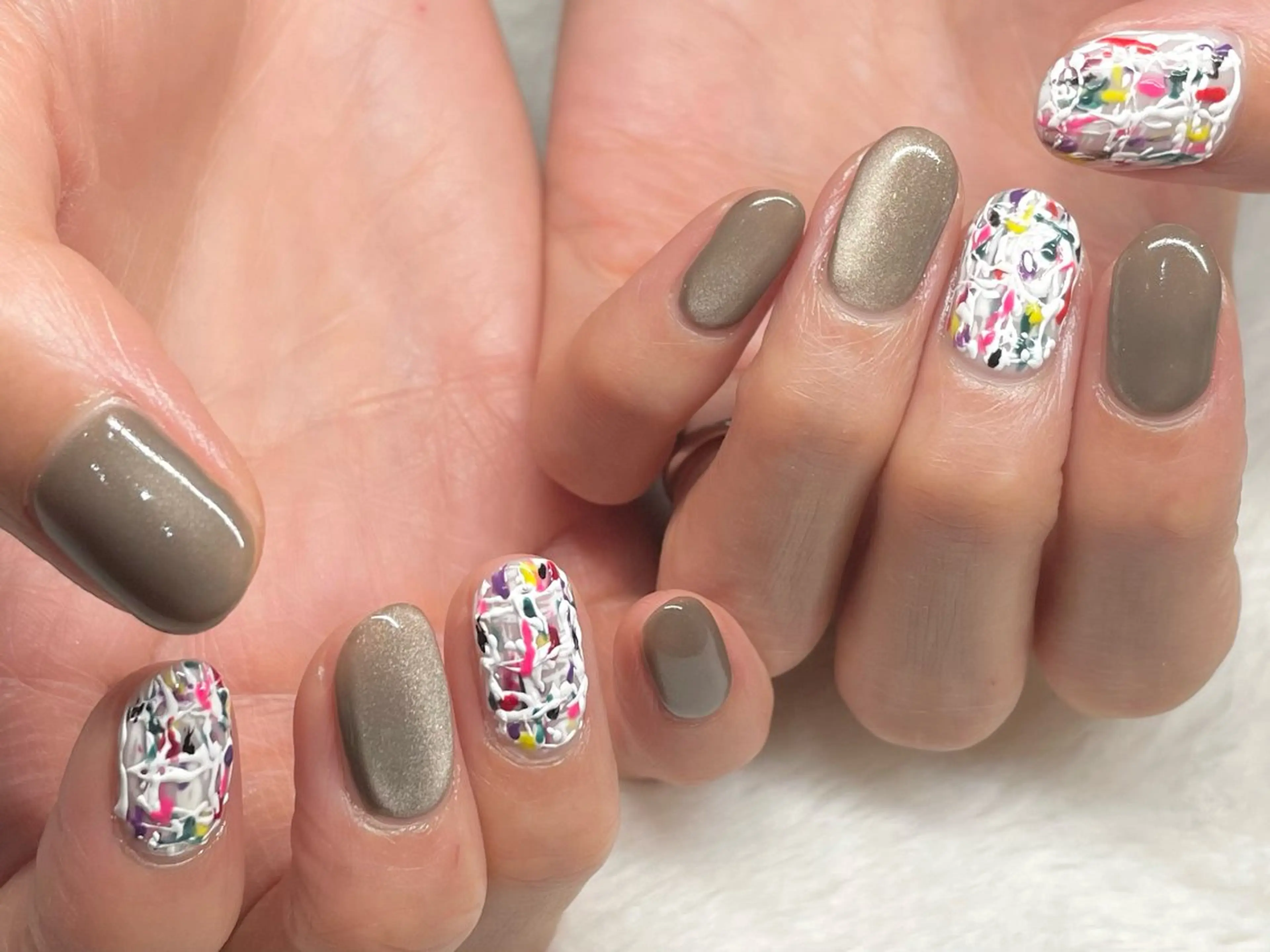 ネイル ツイードネイル riri-nail Rie Endoのネイルデザイン