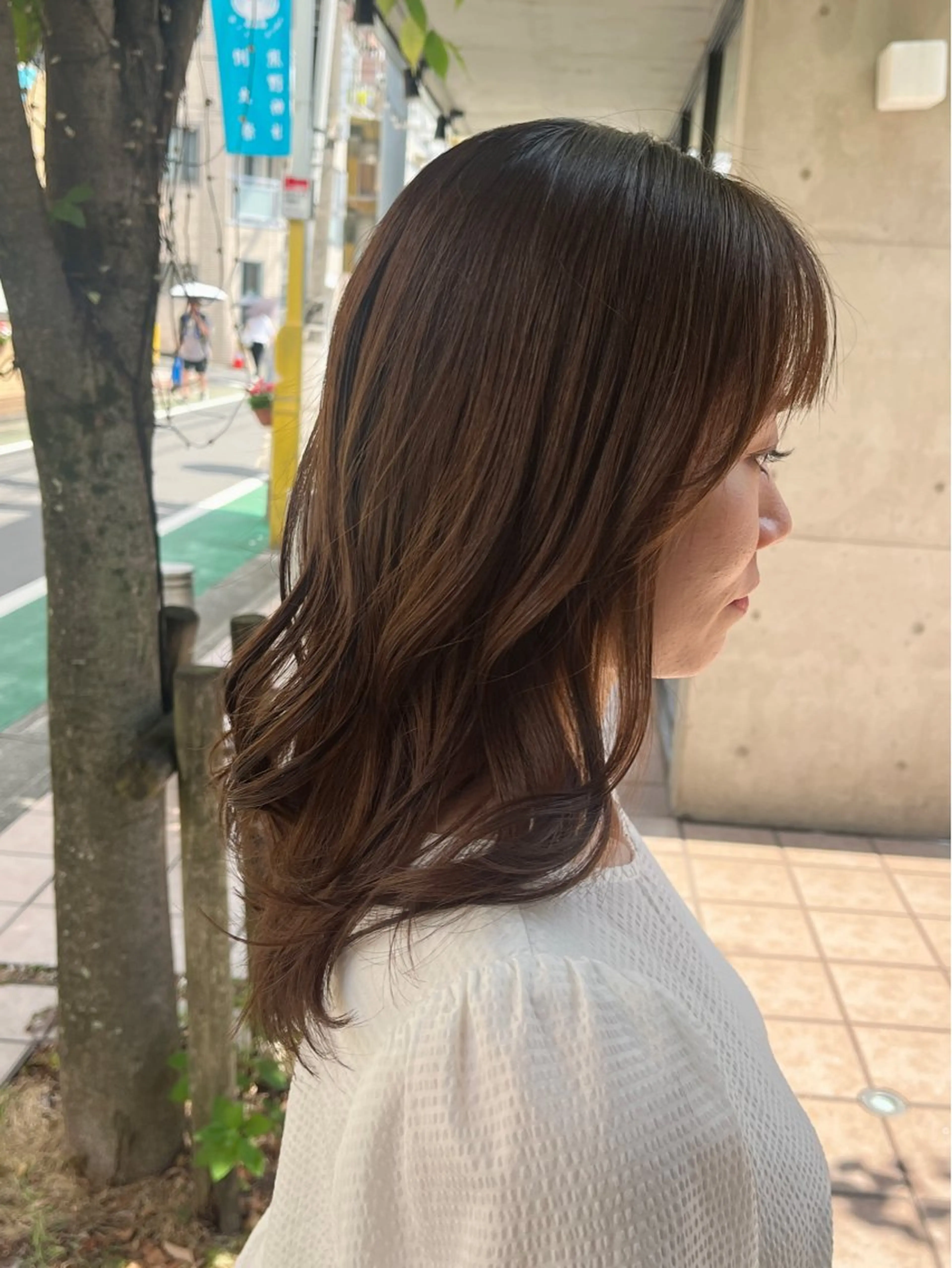 ロング カラー ベージュカラー ブリーチ ブリーチなしカラー ヘアカラー トリートメント ツヤカラー🫧Sae ネイルモデル募集中のヘアスタイル