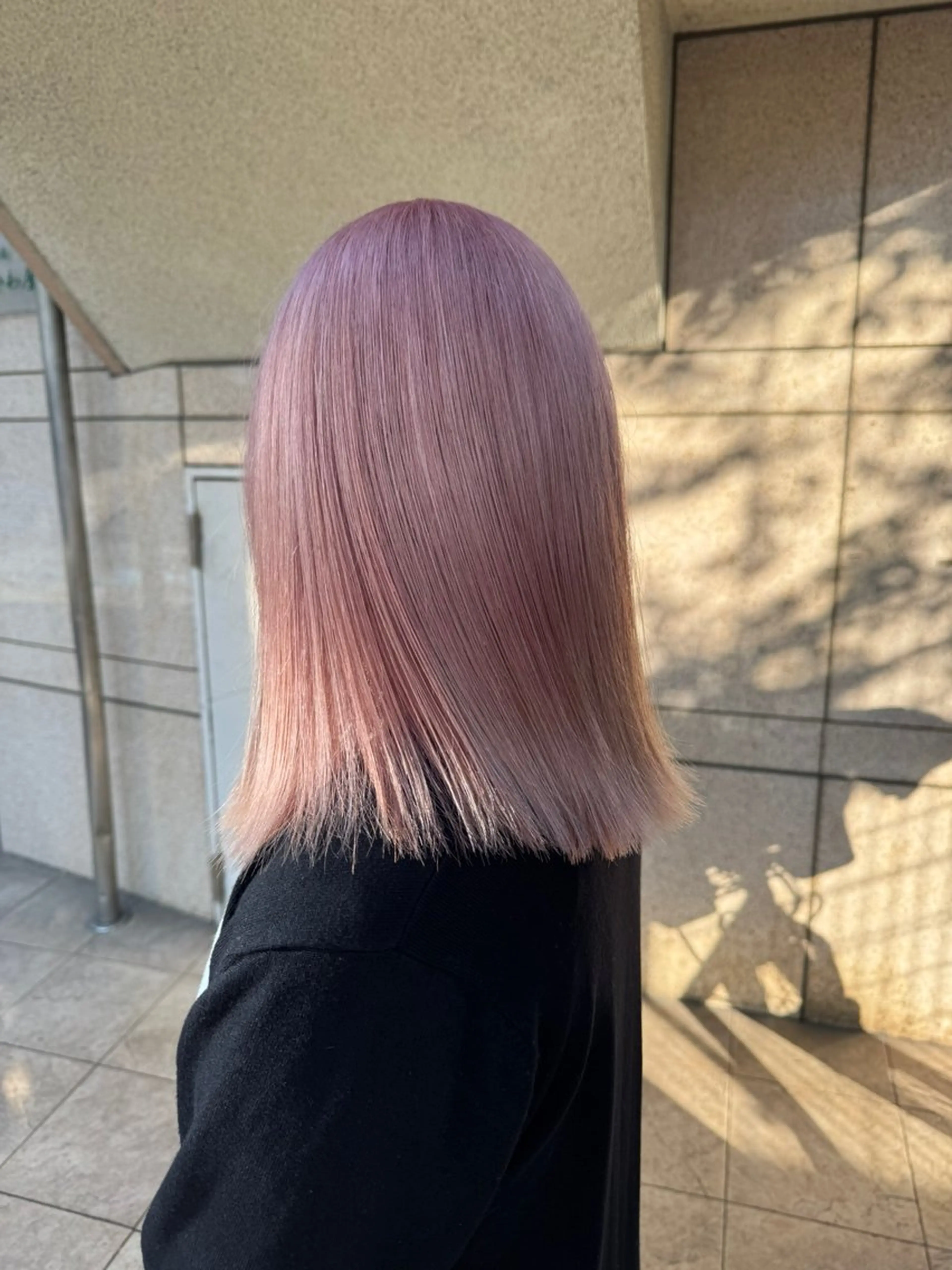 ミディアム カット ヘアカラー まつお ゆいのヘアスタイル