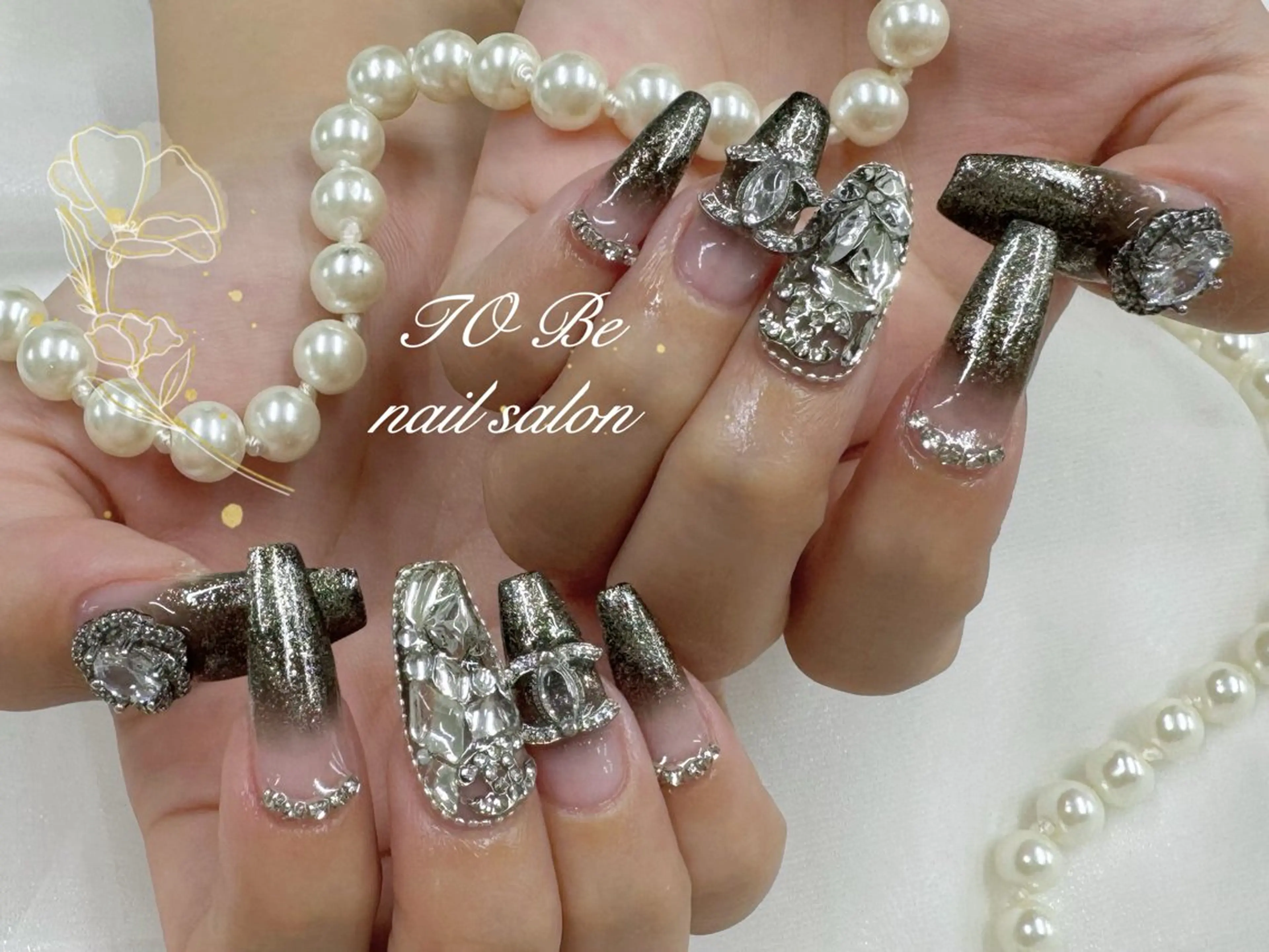 ロング ハンドネイル Nail Salon To Be珈月のネイルデザイン