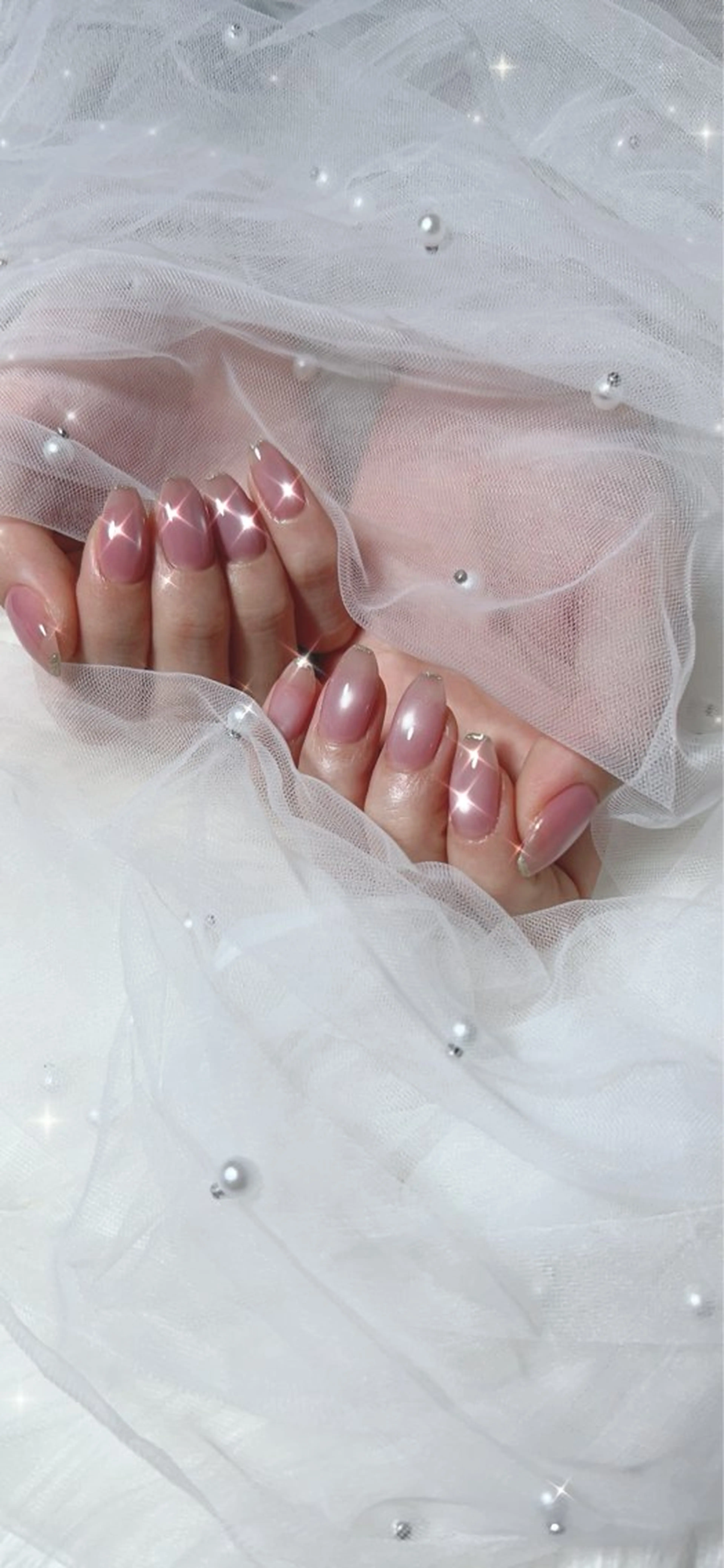 ネイル フレンチネイル マグネットネイル ハンドネイル nail salon Bayのネイルデザイン