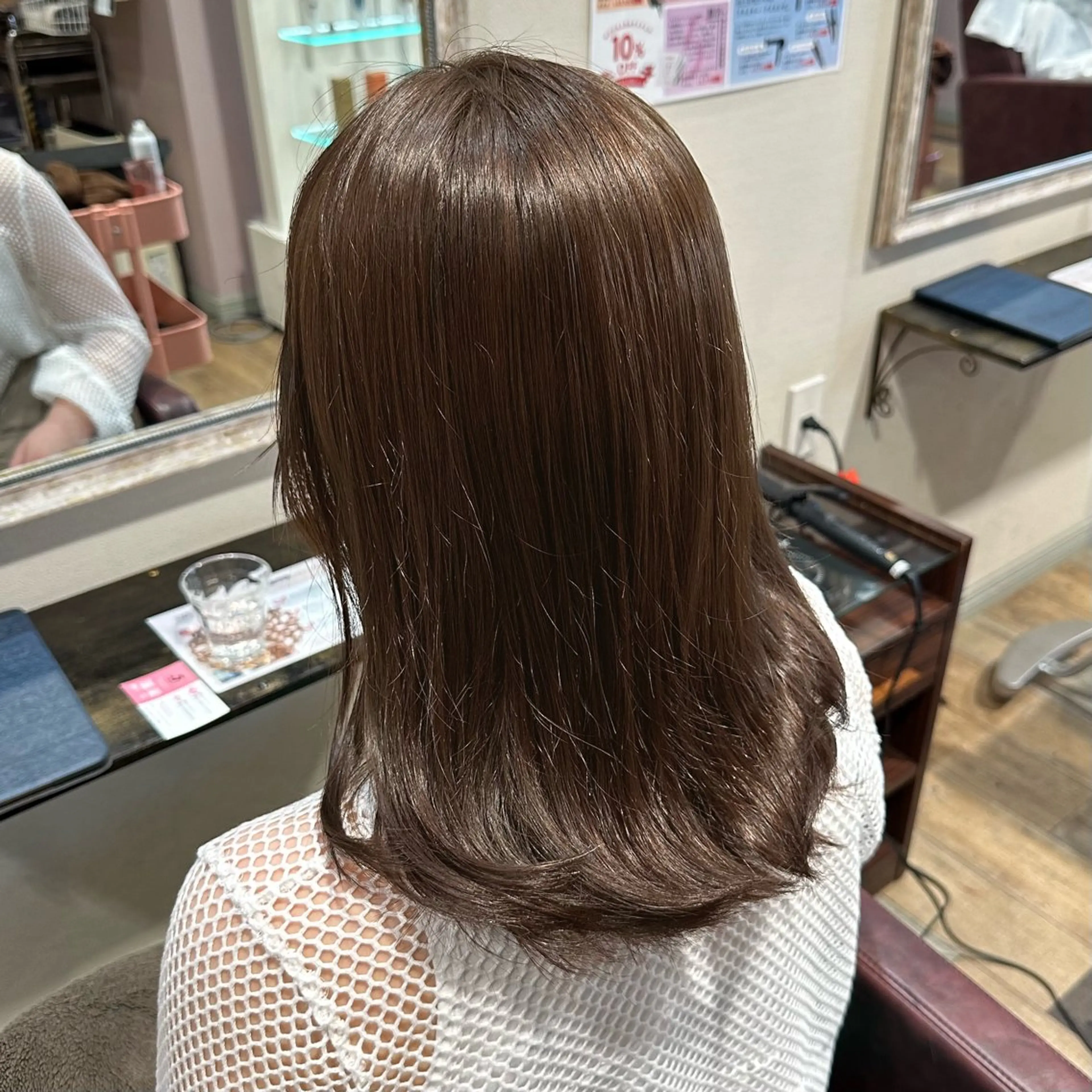セミロング カラー ブラウンカラー 柔らかいcolor ￤韓国￤🩰マユ🩰のヘアスタイル