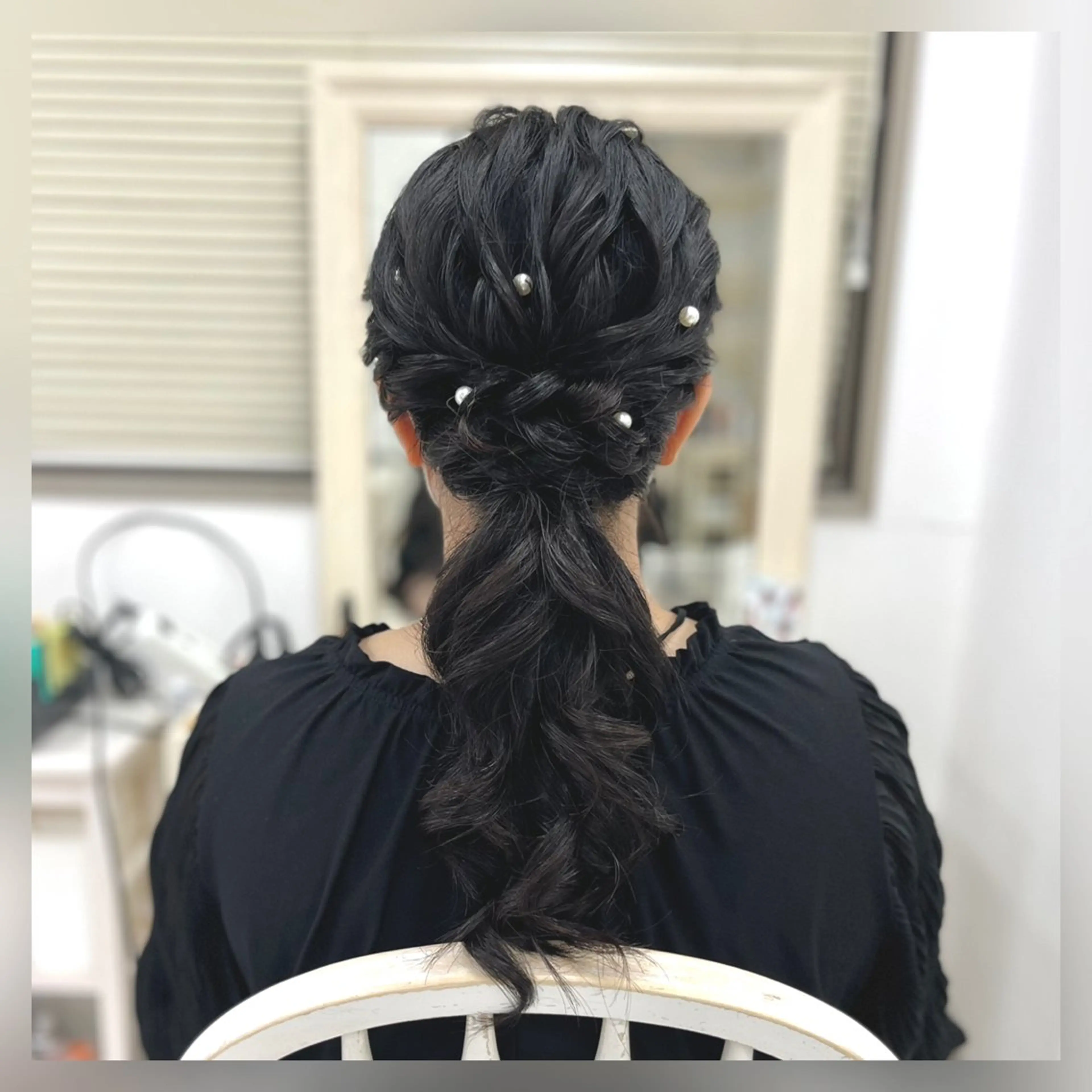 ヘアアレンジ ポニーテール 似合わせヘアメイク 💐オダギリチアキのヘアスタイル