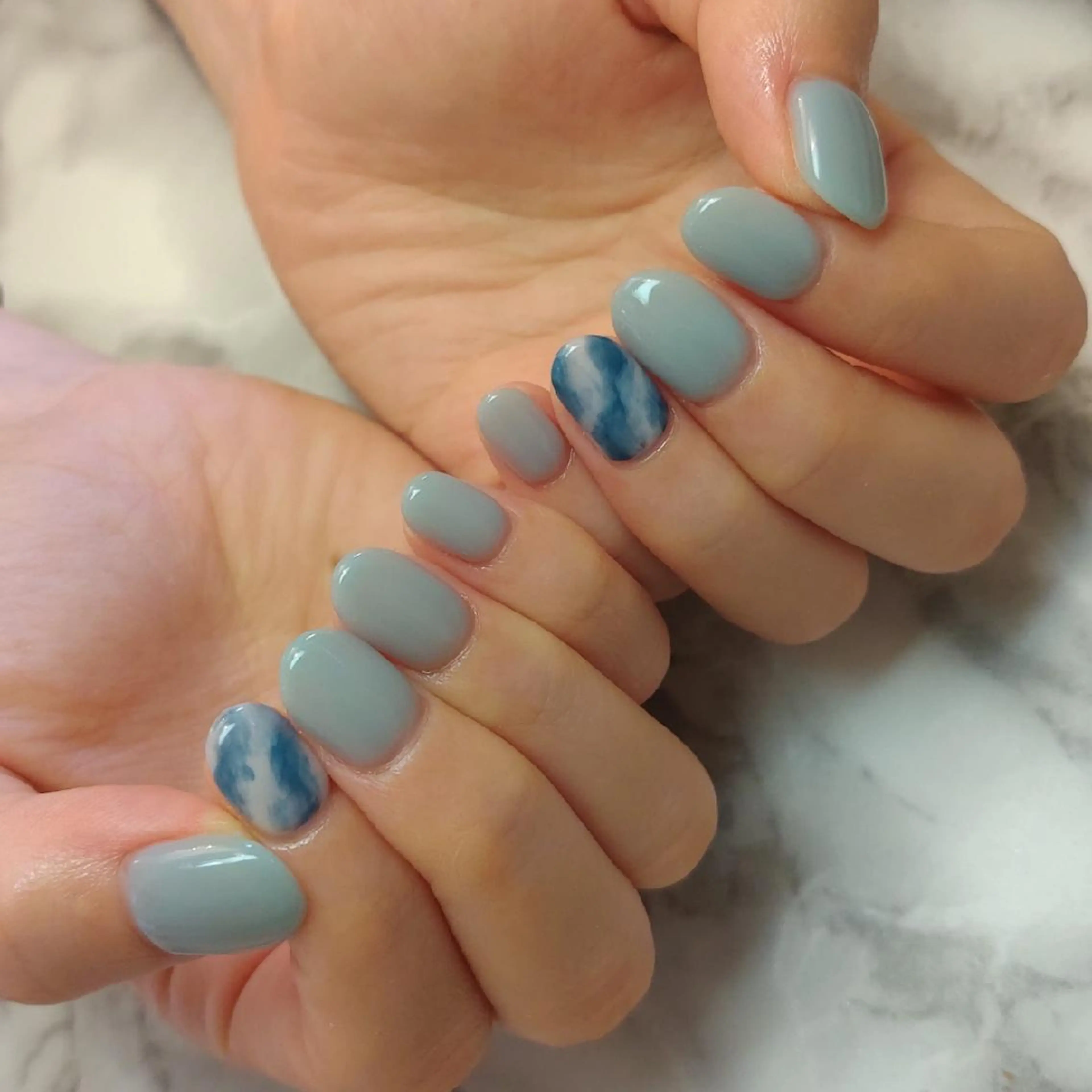 ネイル 大理石ネイル(マーブル) ジェヌインネイル 河内のネイルデザイン