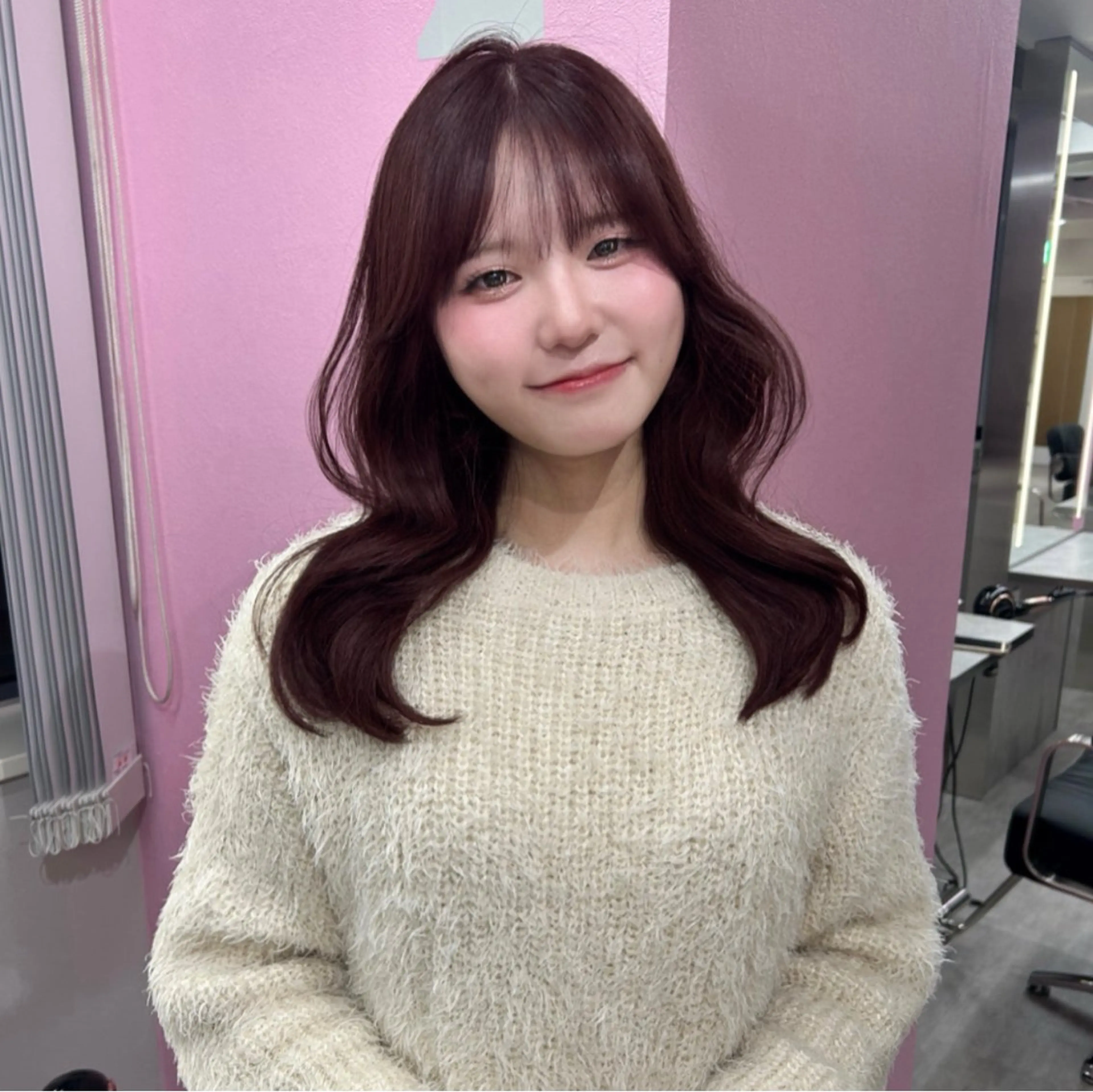 ロング カラー ブラウンカラー ケアカラー ピンクカラー ピンクブラウン 髪質改善 ヘアカラー トリートメント LOUIMADNA栄 🎀Misakiのヘアスタイル