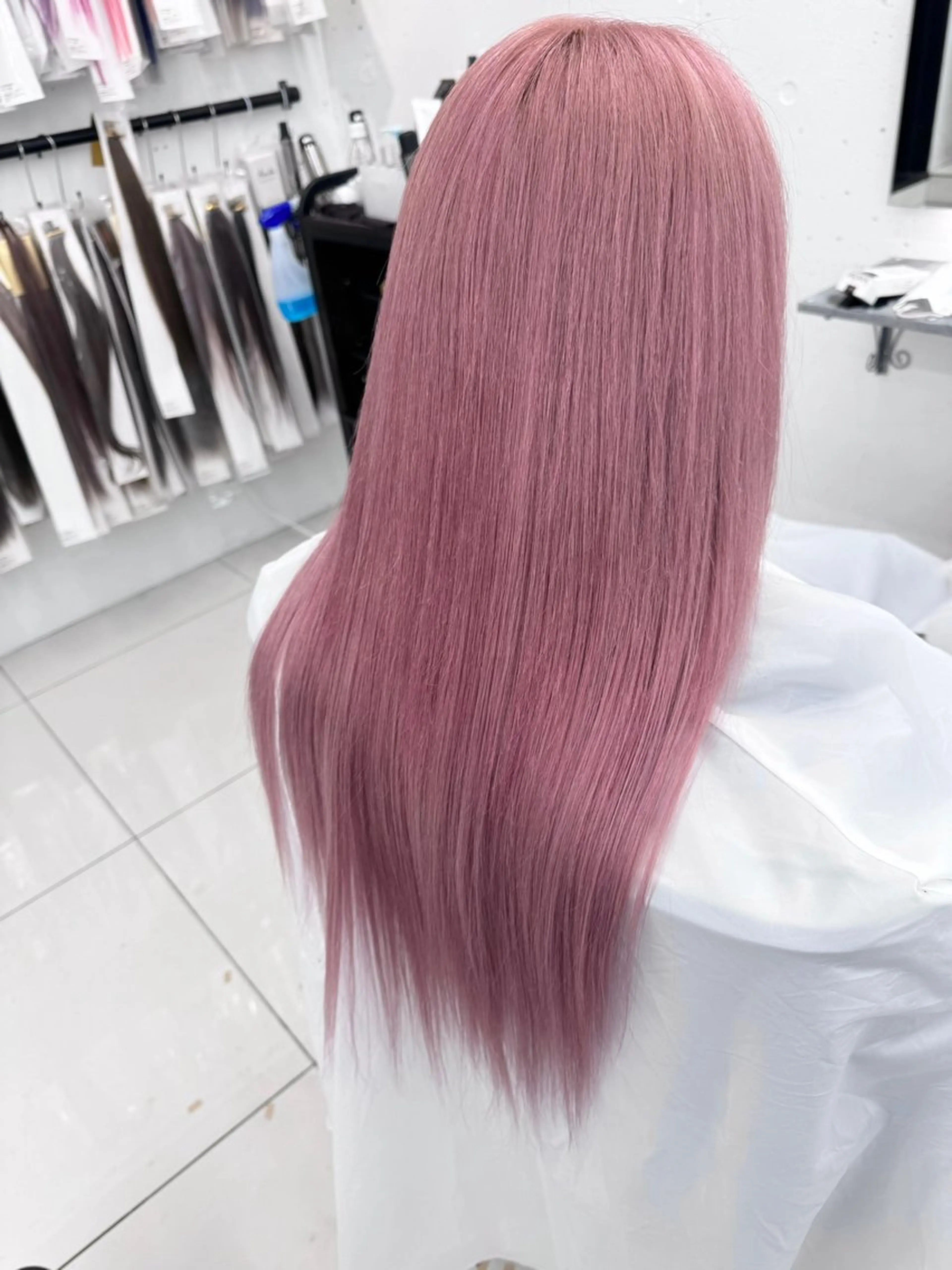 ロング ヘアカラー エクステ 家田 竜のヘアスタイル