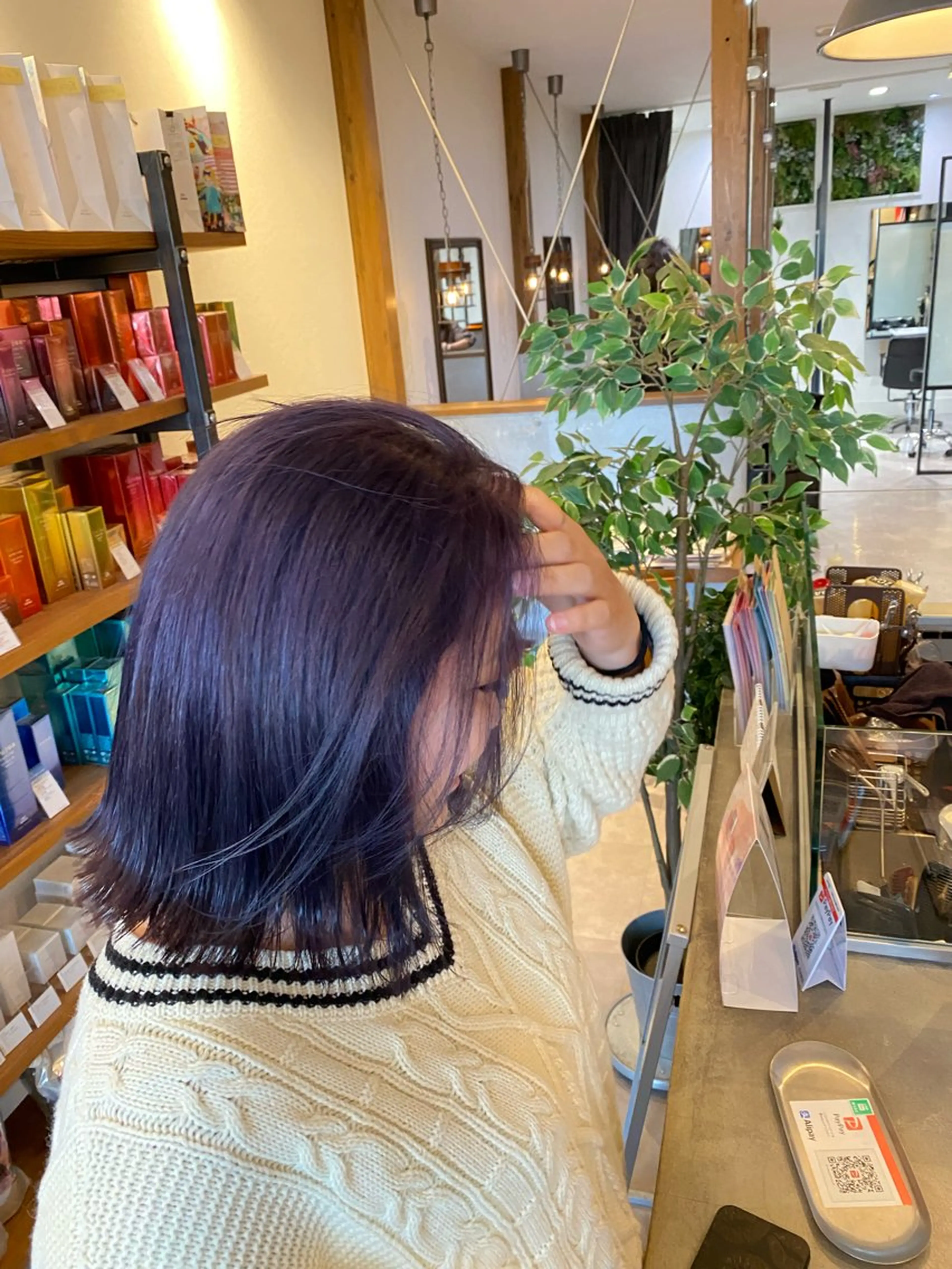ミディアム カラー パープルカラー カット ヘアカラー 希優🌺ソムリエ /ブリーチ/カットのヘアスタイル