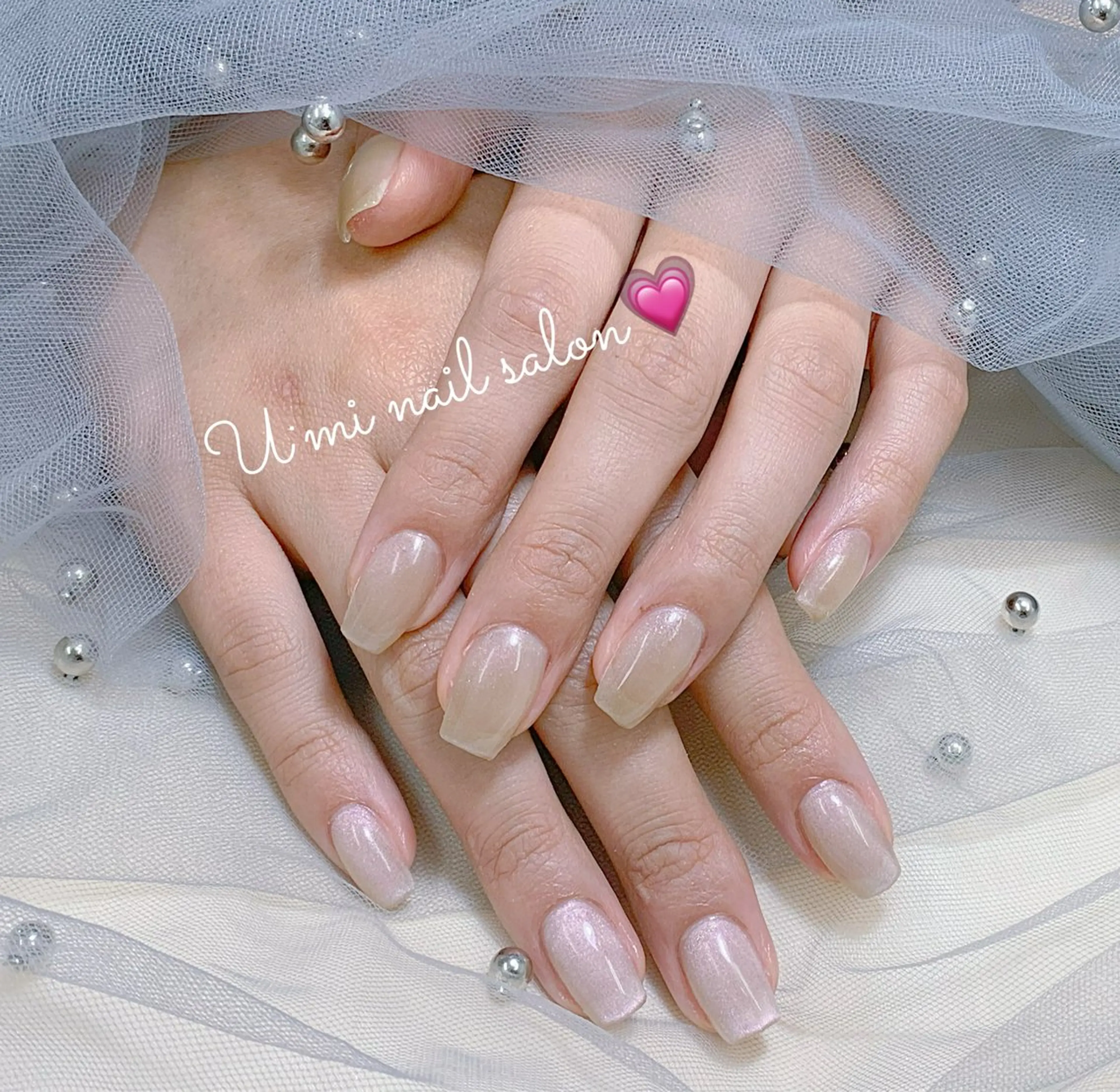 ネイル マグネットネイル マグネットワンカラー ワンカラーネイル U·Mi nail salon所属・U·Mi 上野御徒町容のネイルデザイン