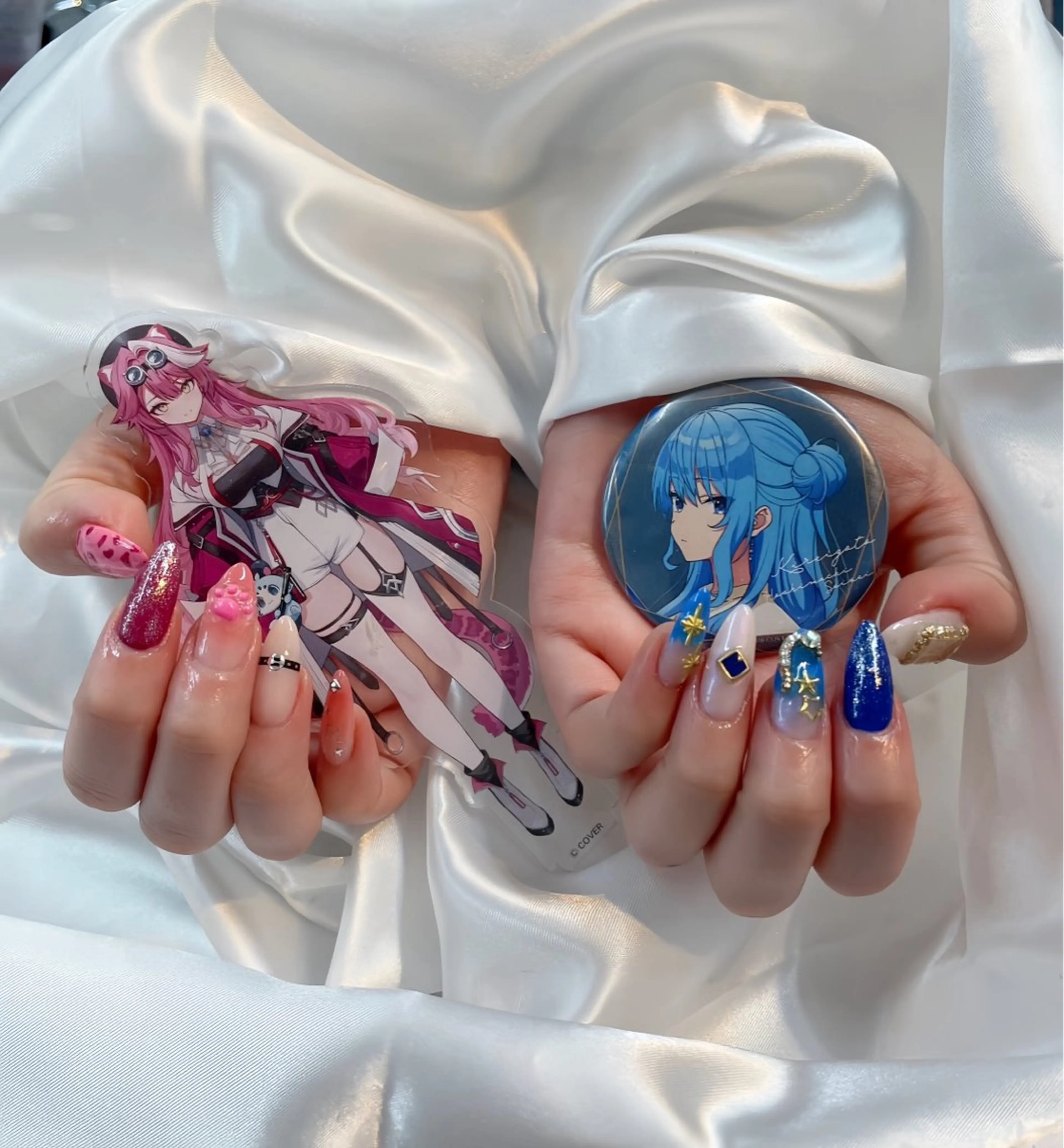 ネイル アートネイル チークネイル ジェルネイル ロングネイル マグネットネイル ハンドネイル Rin Nail 新大久保店のネイルデザイン