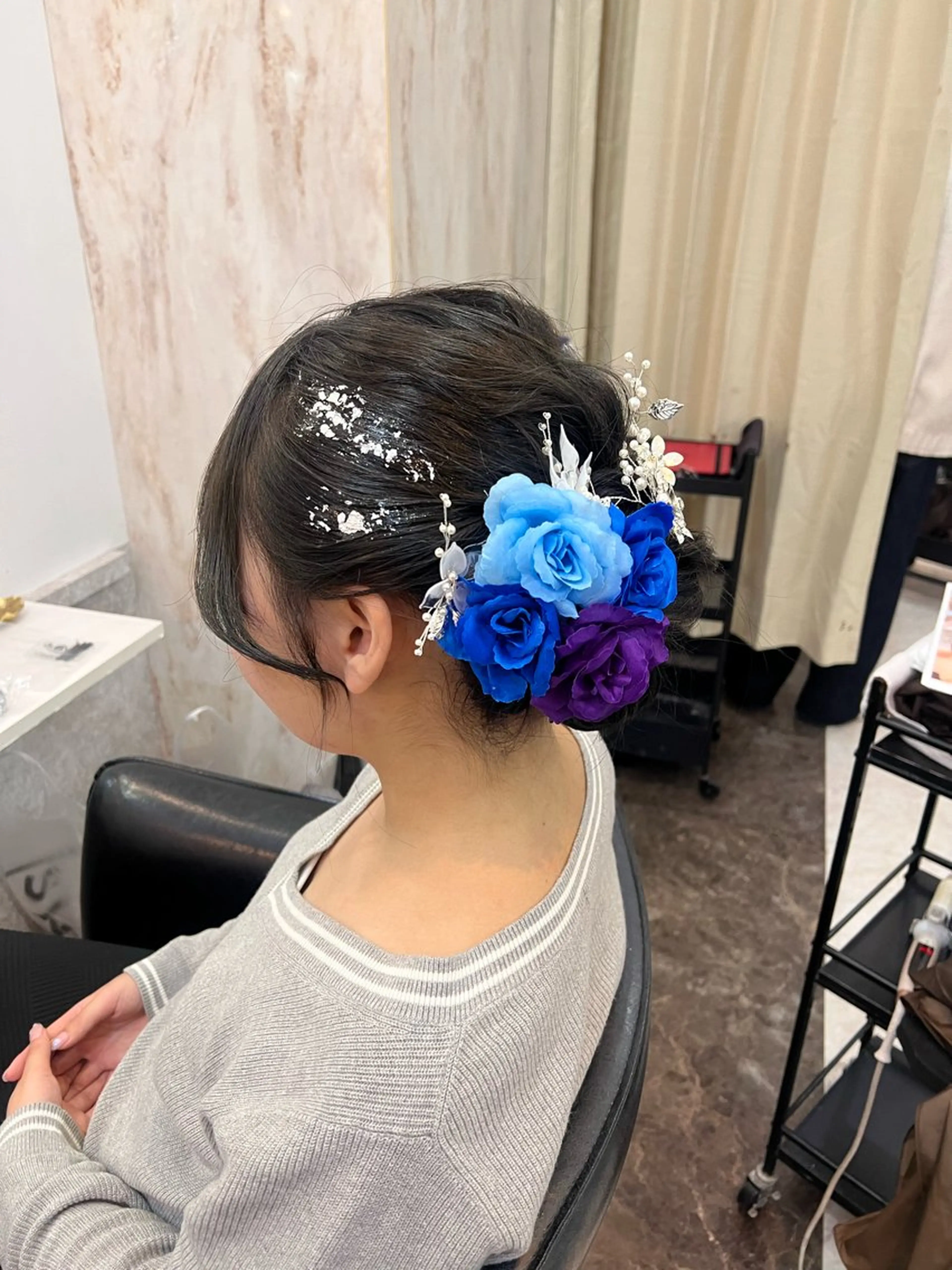 セミロング ヘアセット 💓Yuri💓 ハイトーン/デザインのヘアスタイル