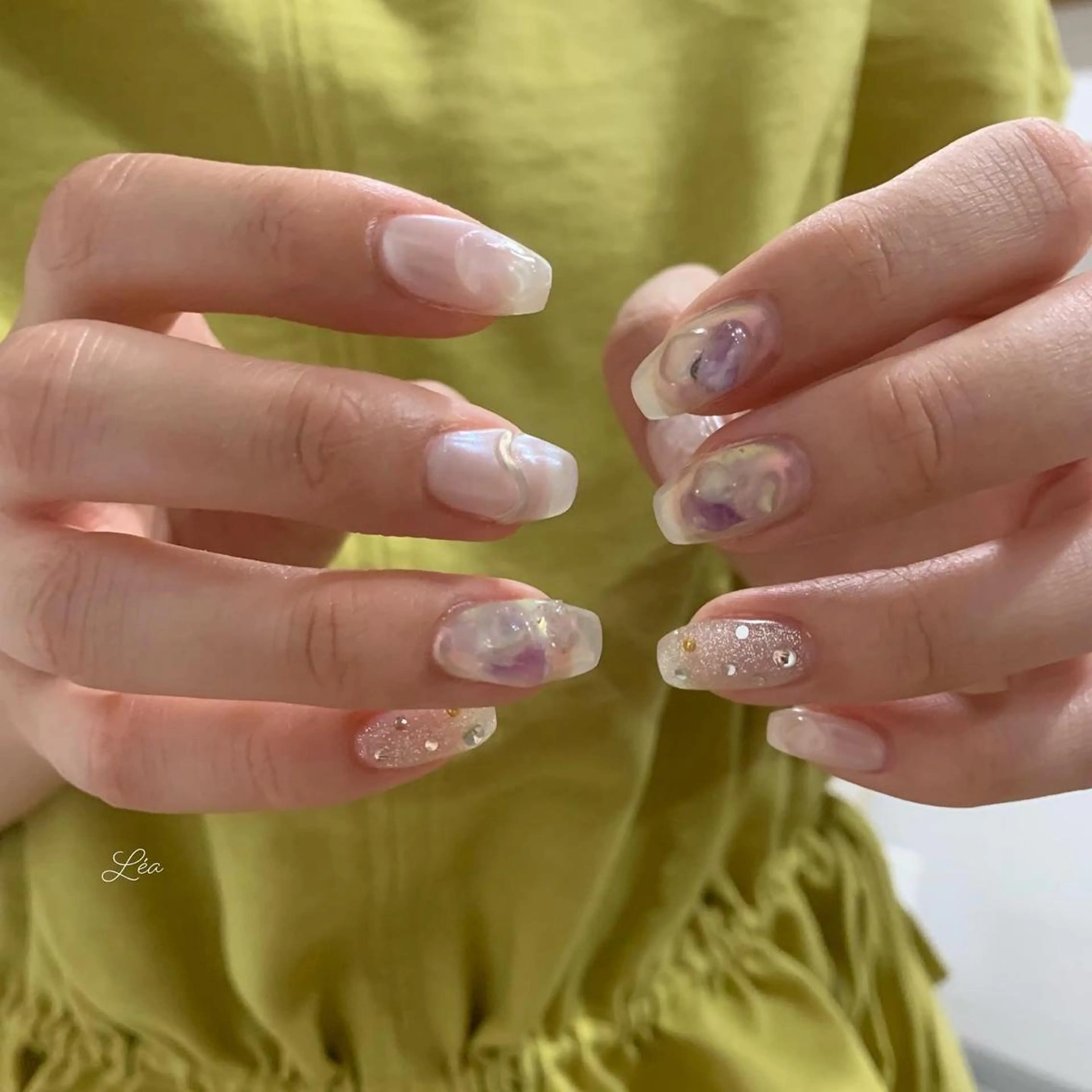 ネイル ジェルネイル 持ち込み パラジェル ソフトジェル Léa nailのネイルデザイン