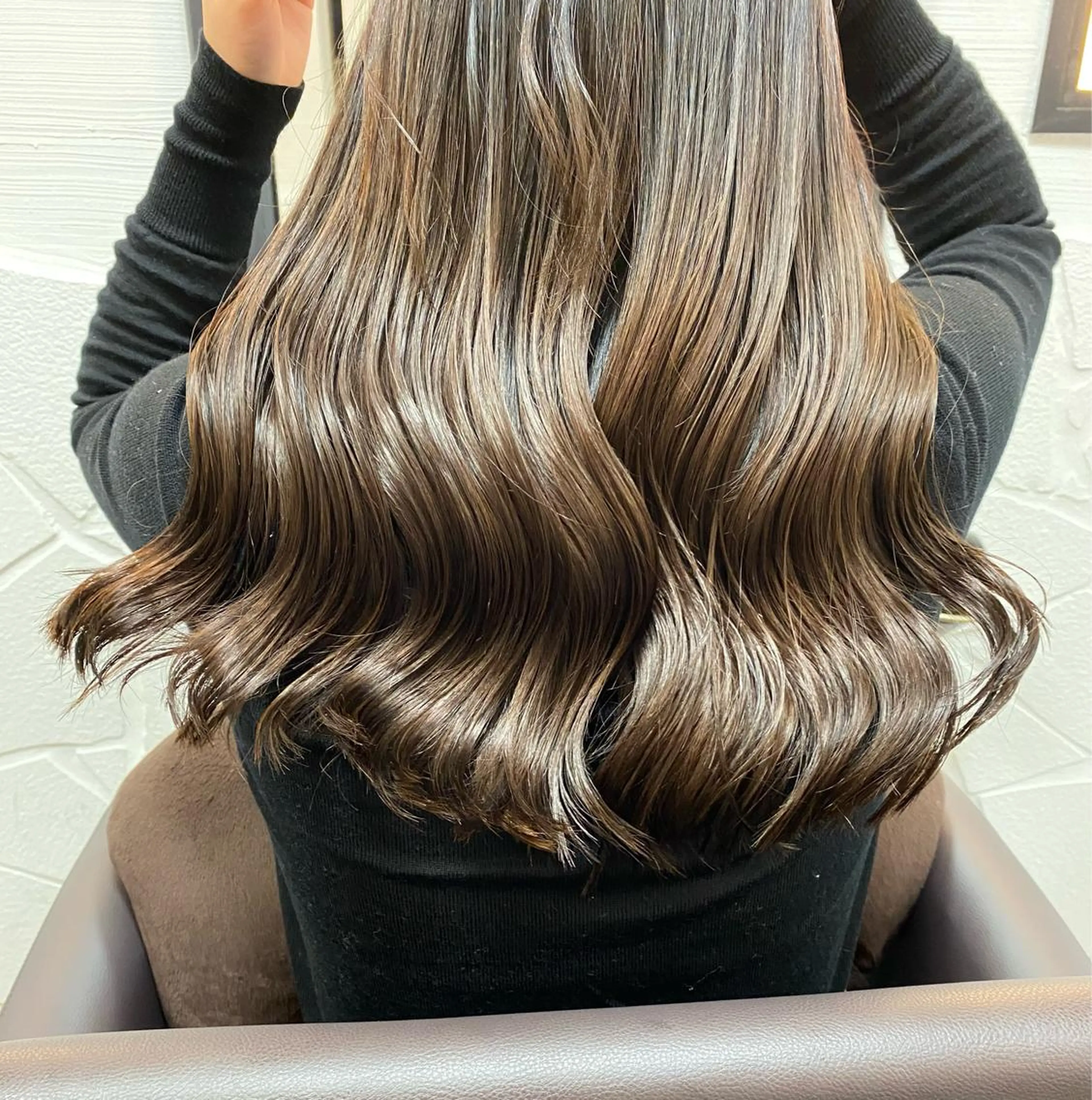 ロング カラー ベージュカラー ブラウンカラー ブラウンベージュ 韓国風ヘア カット ヘアカラー トリートメント ボブ/縮毛矯正/ レイヤー/塚田のヘアスタイル